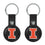 University of Illinois Fighting Illini Insignia Black Airtag Holder 2-Pack