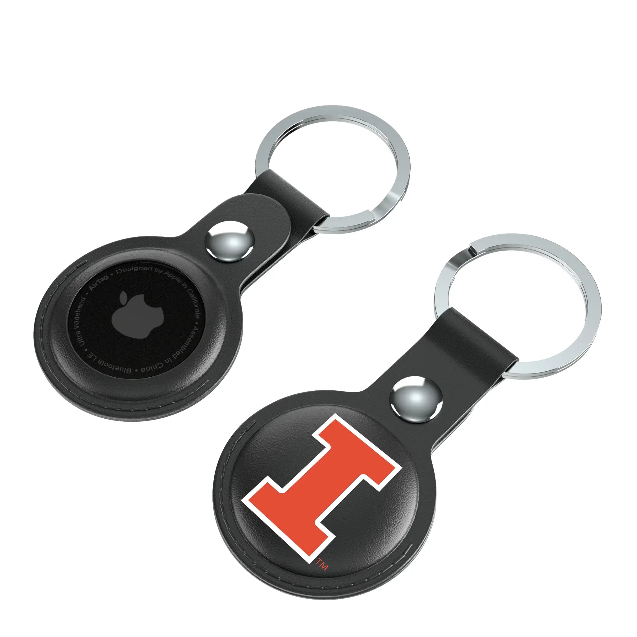 University of Illinois Fighting Illini Insignia Black Airtag Holder 2-Pack