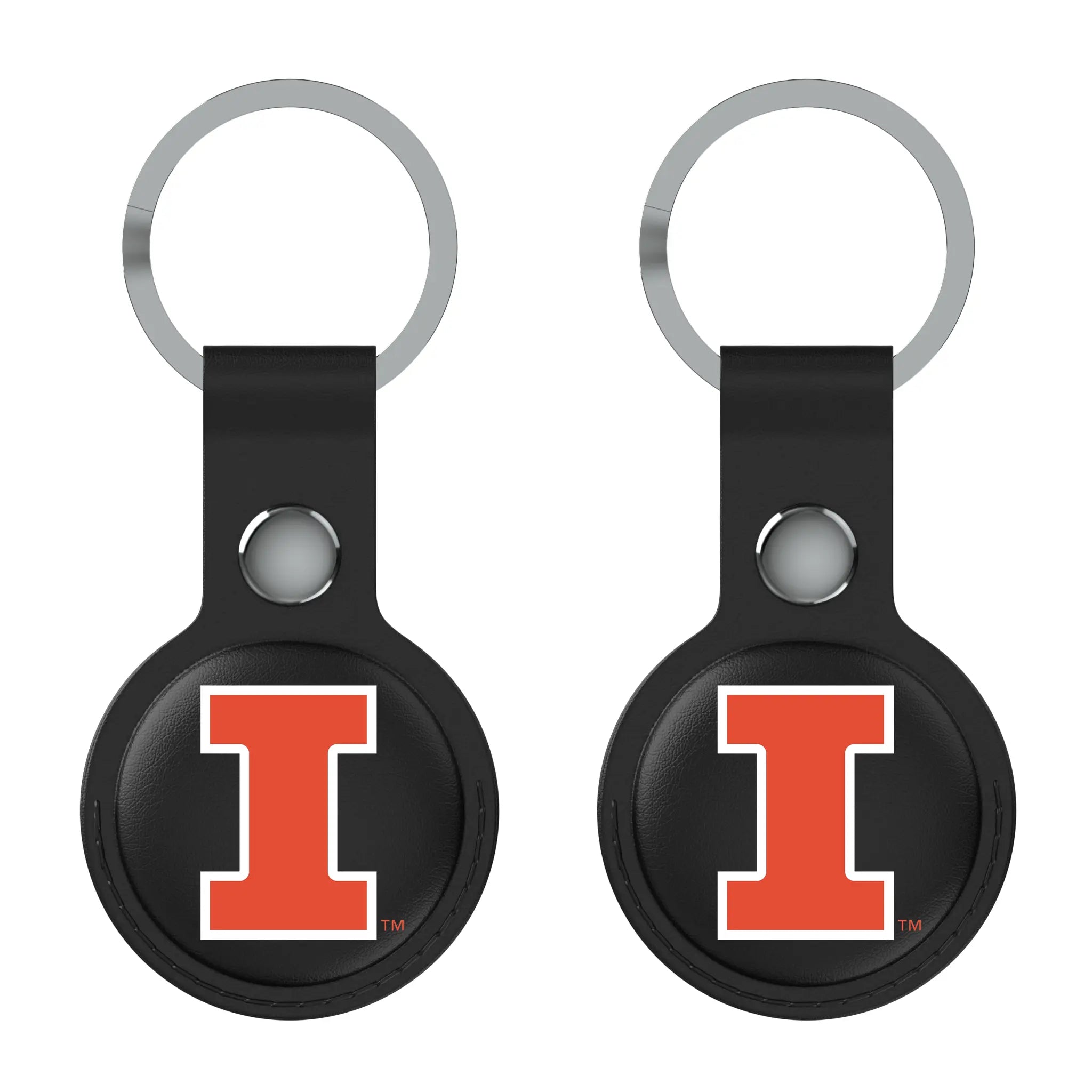 University of Illinois Fighting Illini Insignia Black Airtag Holder 2-Pack