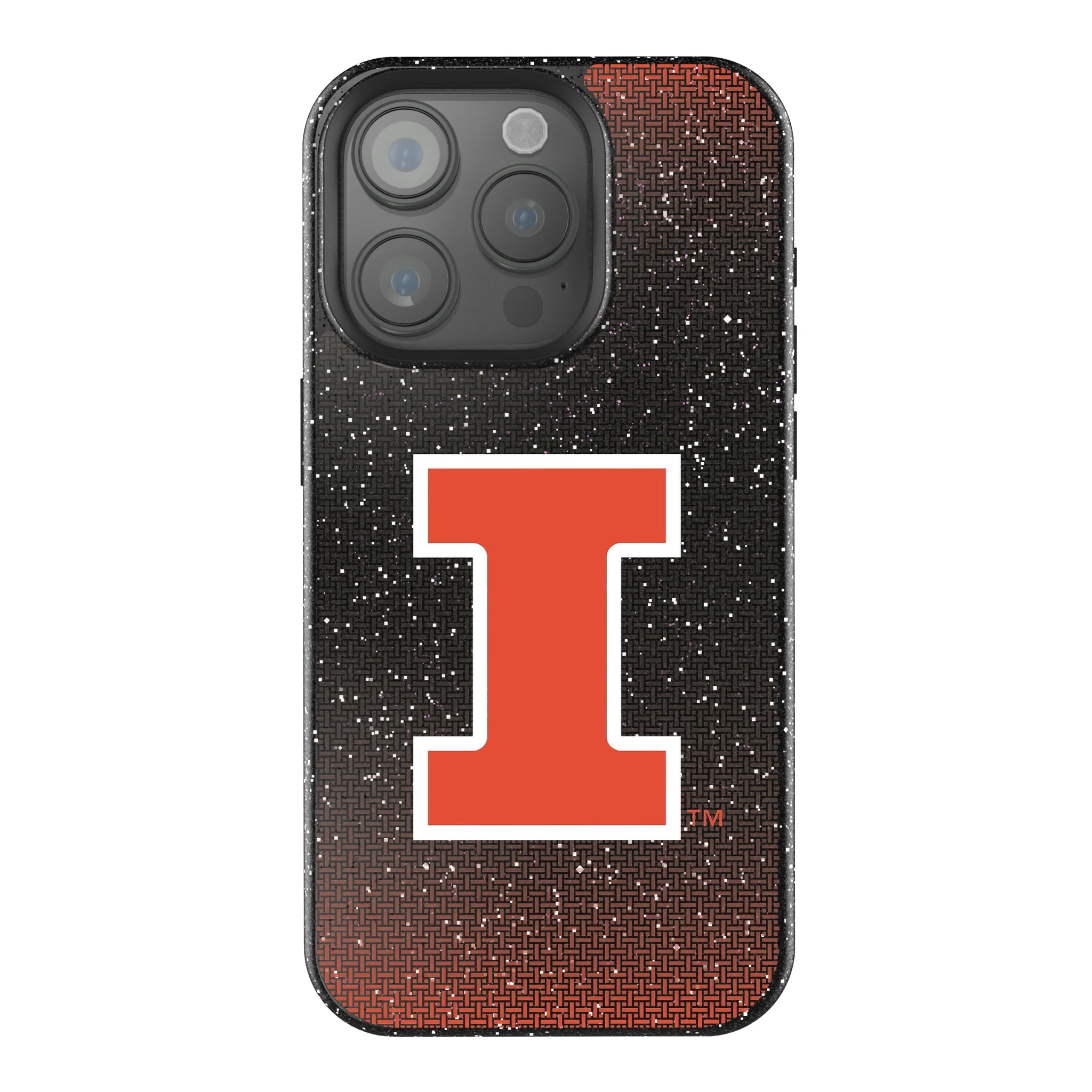 University of Illinois Fighting Illini Linen Bling Phone Case for Apple iPhone