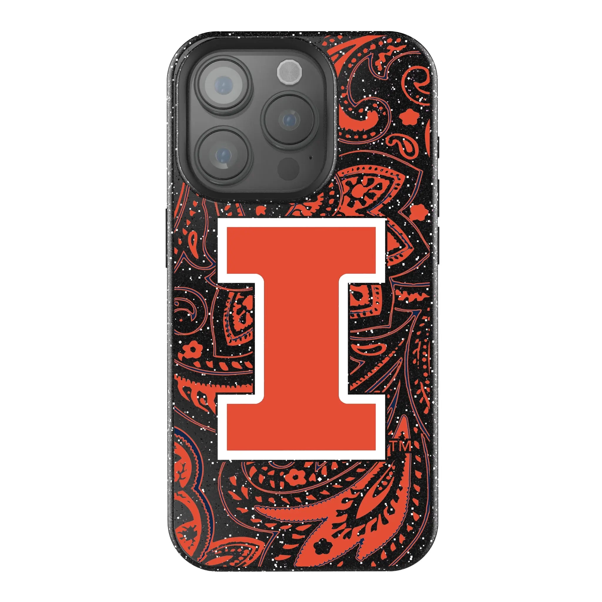 University of Illinois Fighting Illini Paisley Bling Phone Case