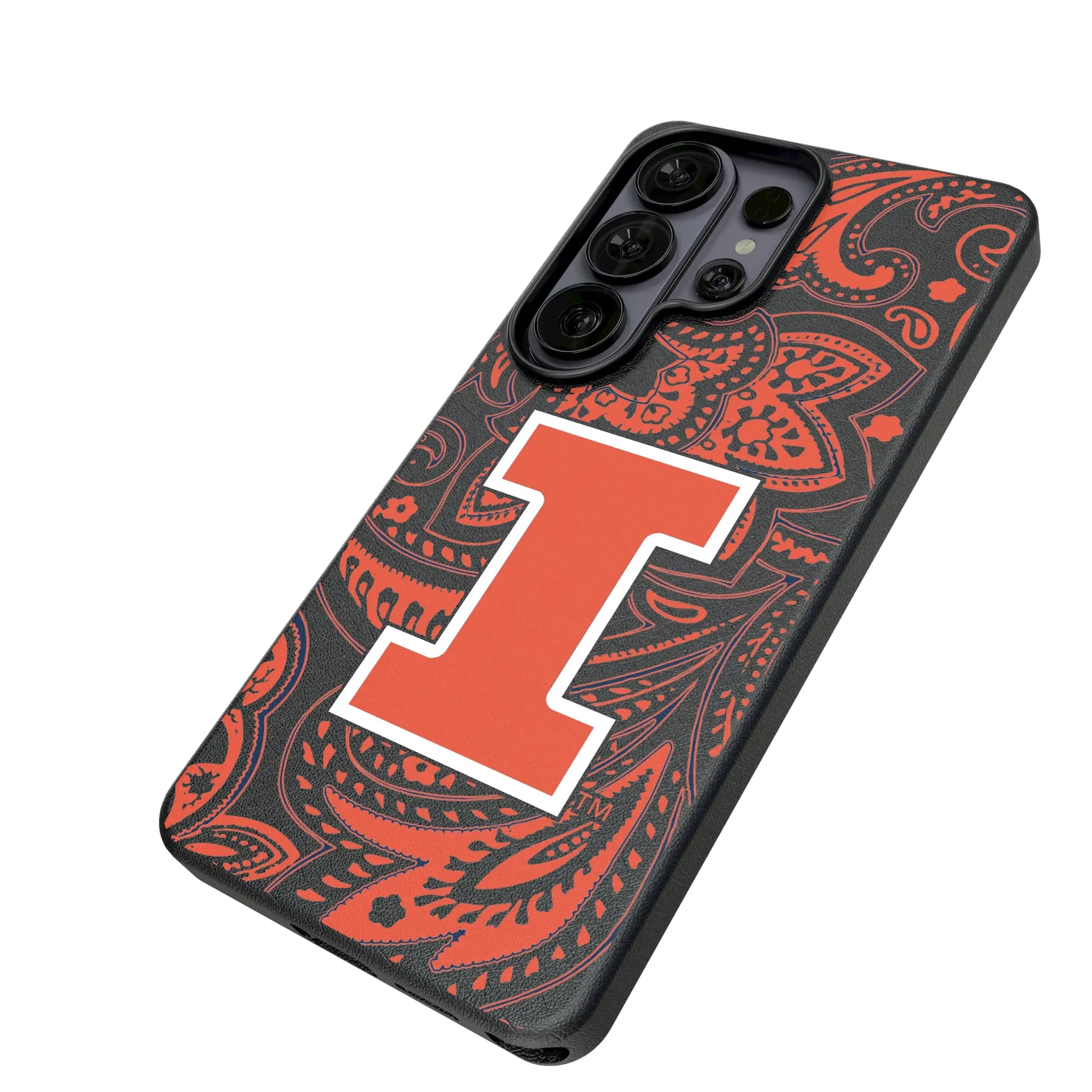 University of Illinois Fighting Illini Paisley MagSafe Compatible Phone Case for Samsung Galaxy