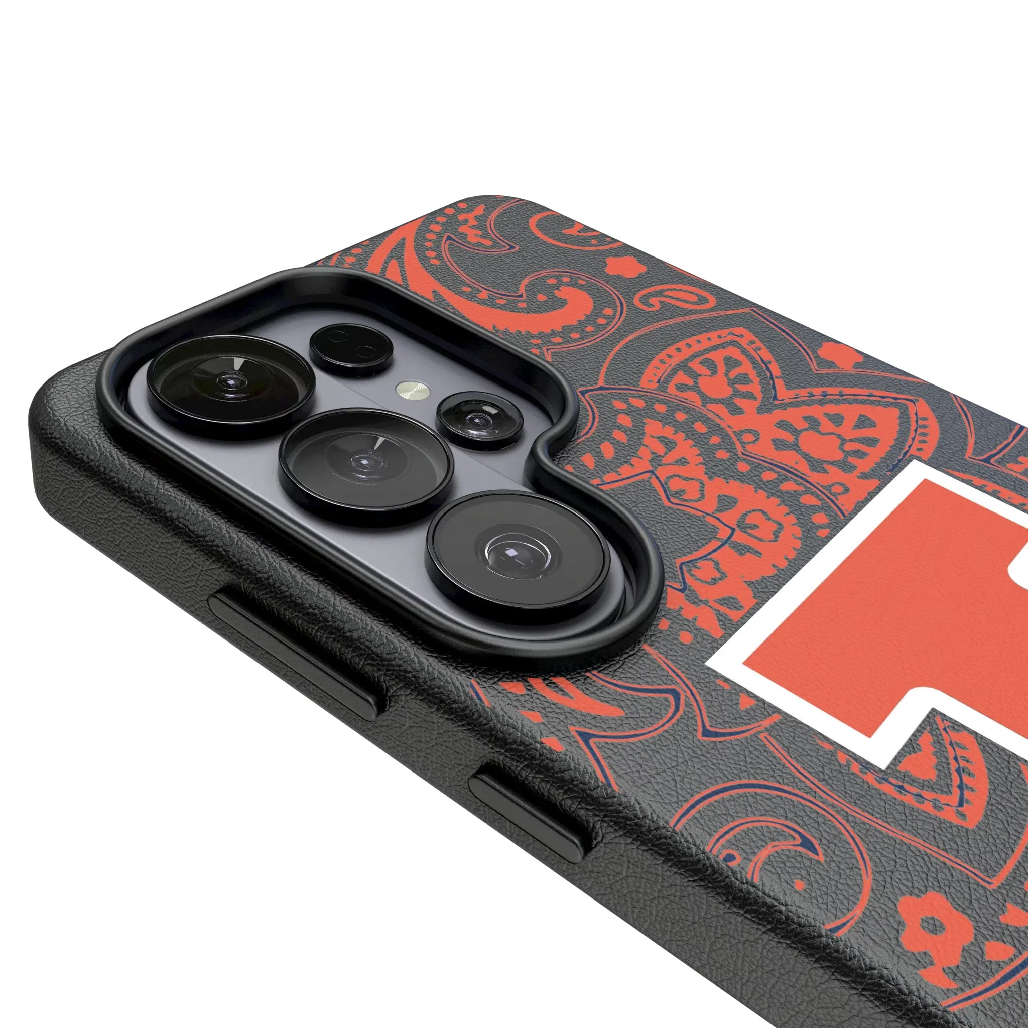 University of Illinois Fighting Illini Paisley MagSafe Compatible Phone Case for Samsung Galaxy