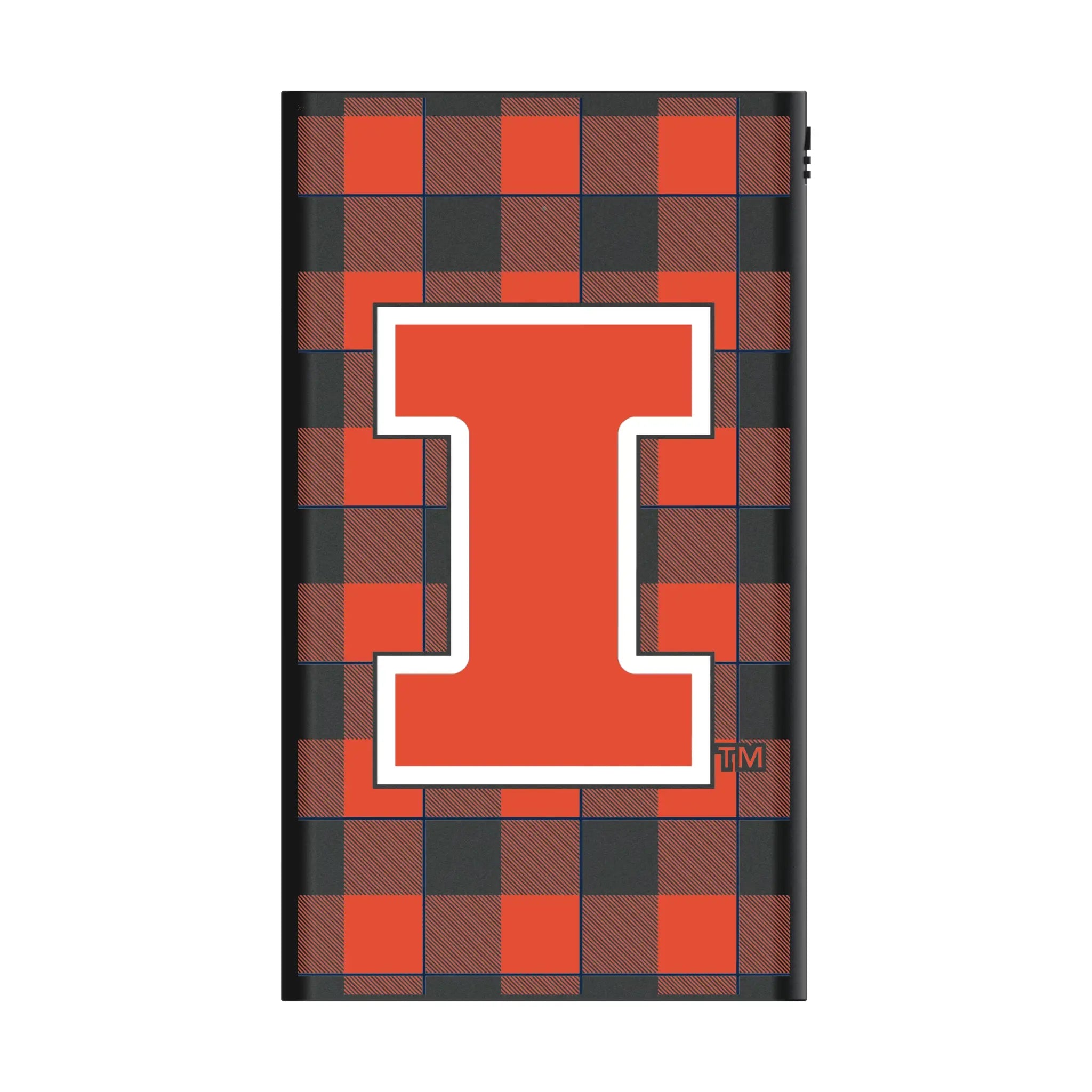 University of Illinois Fighting Illini Plaid 5000mAh Flat Powerbank