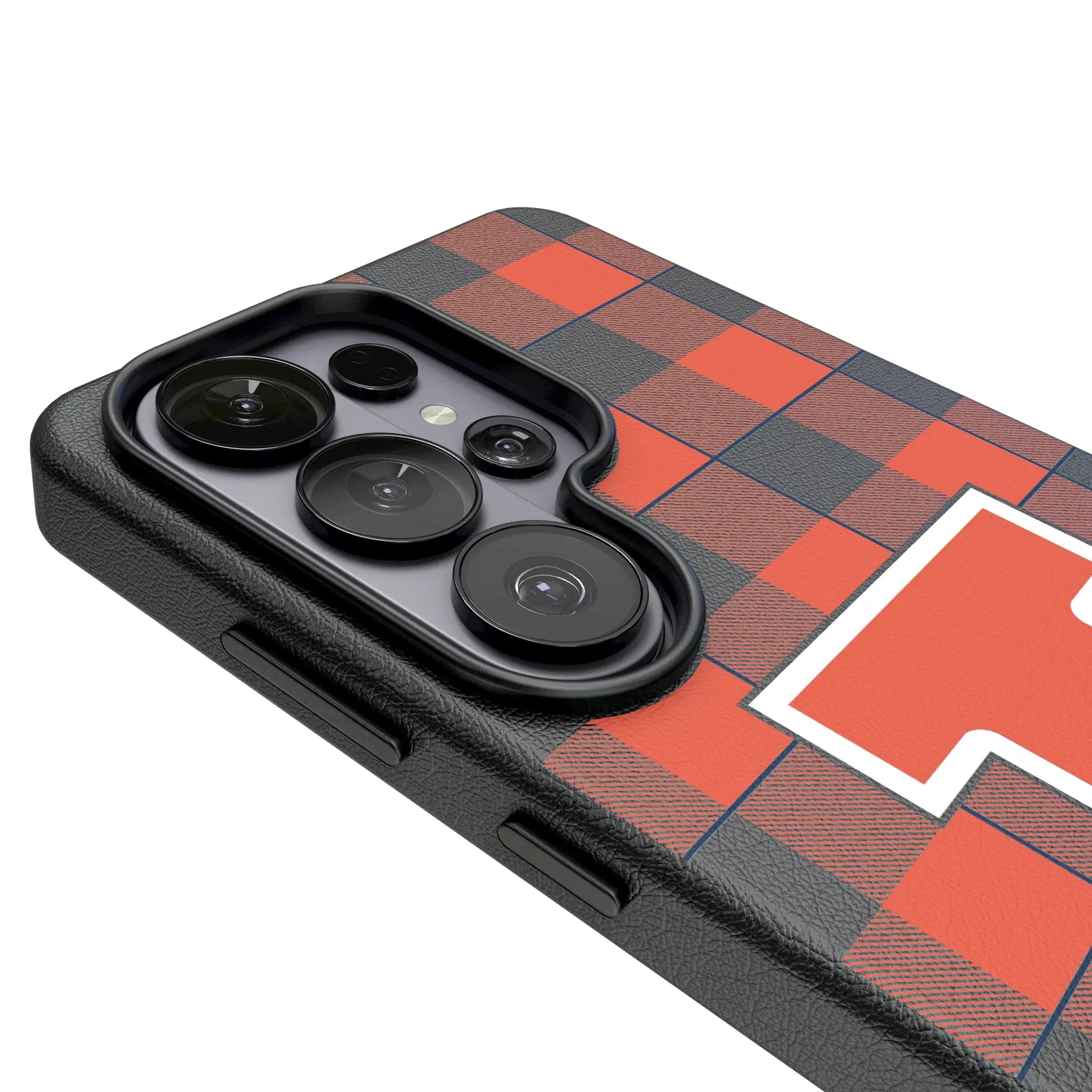 University of Illinois Fighting Illini Plaid MagSafe Compatible Phone Case for Samsung Galaxy