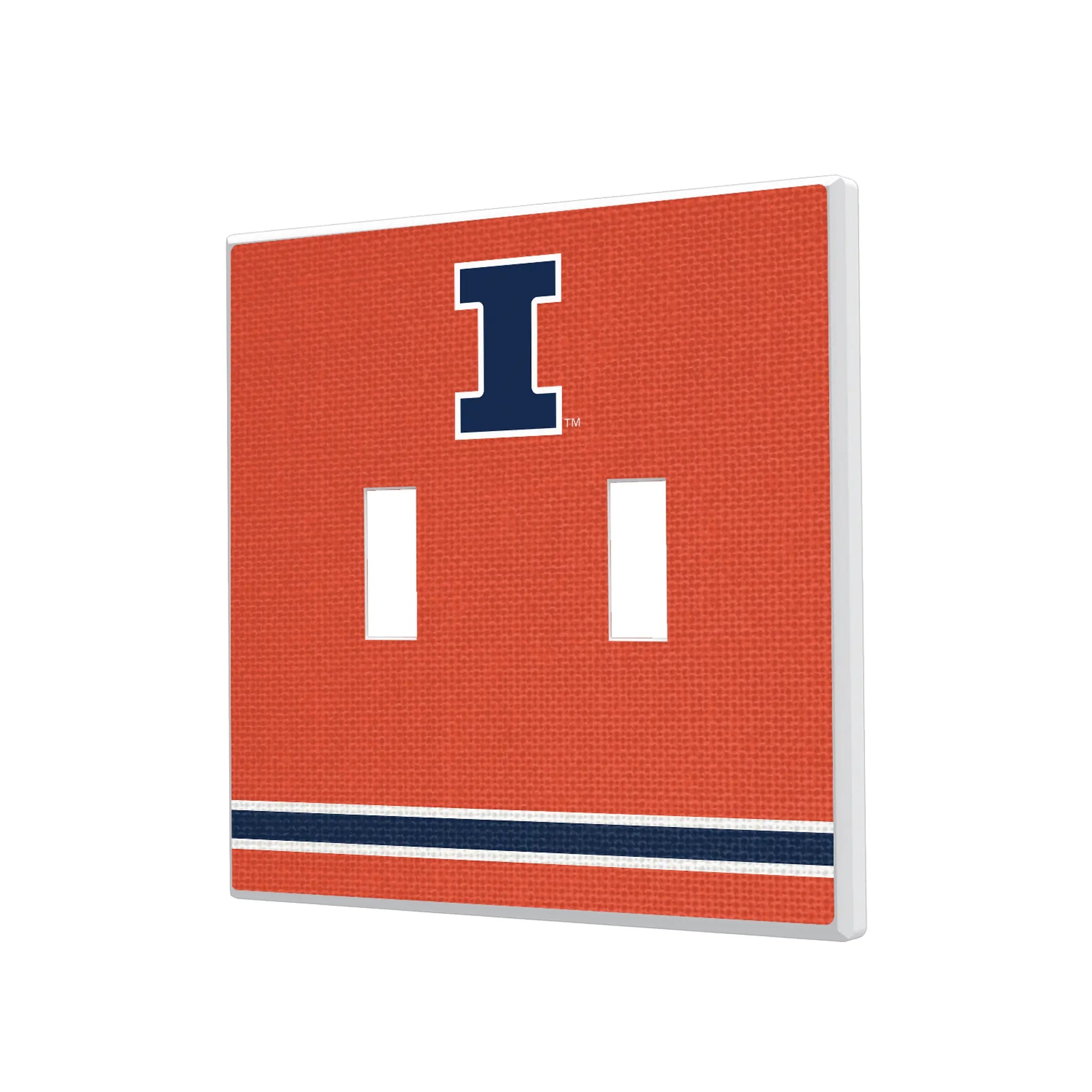 University of Illinois Fighting Illini Stripe Hidden-Screw Light Switch Plate