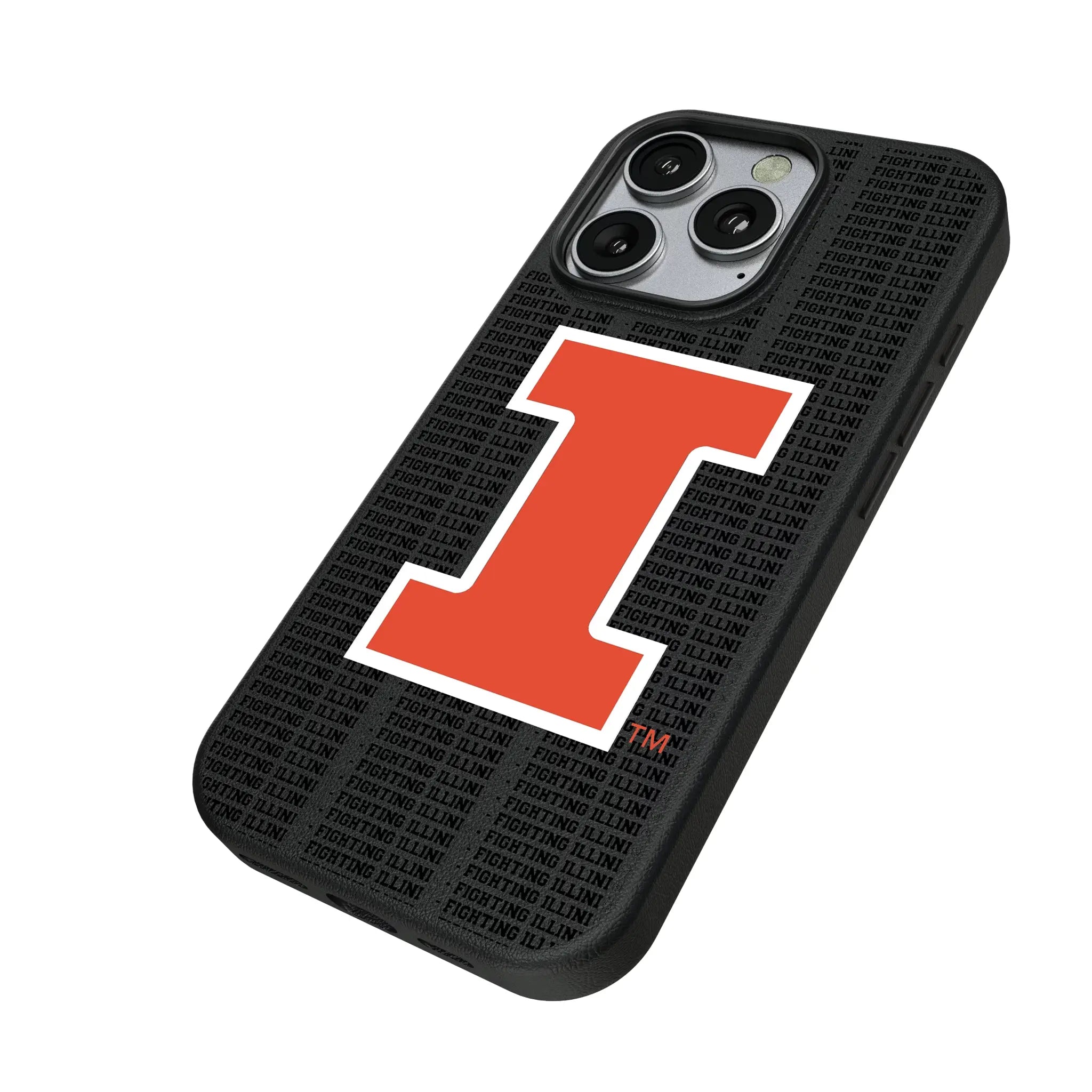 University of Illinois Fighting Illini Text Backdrop MagSafe Compatible Phone Case for Apple iPhone