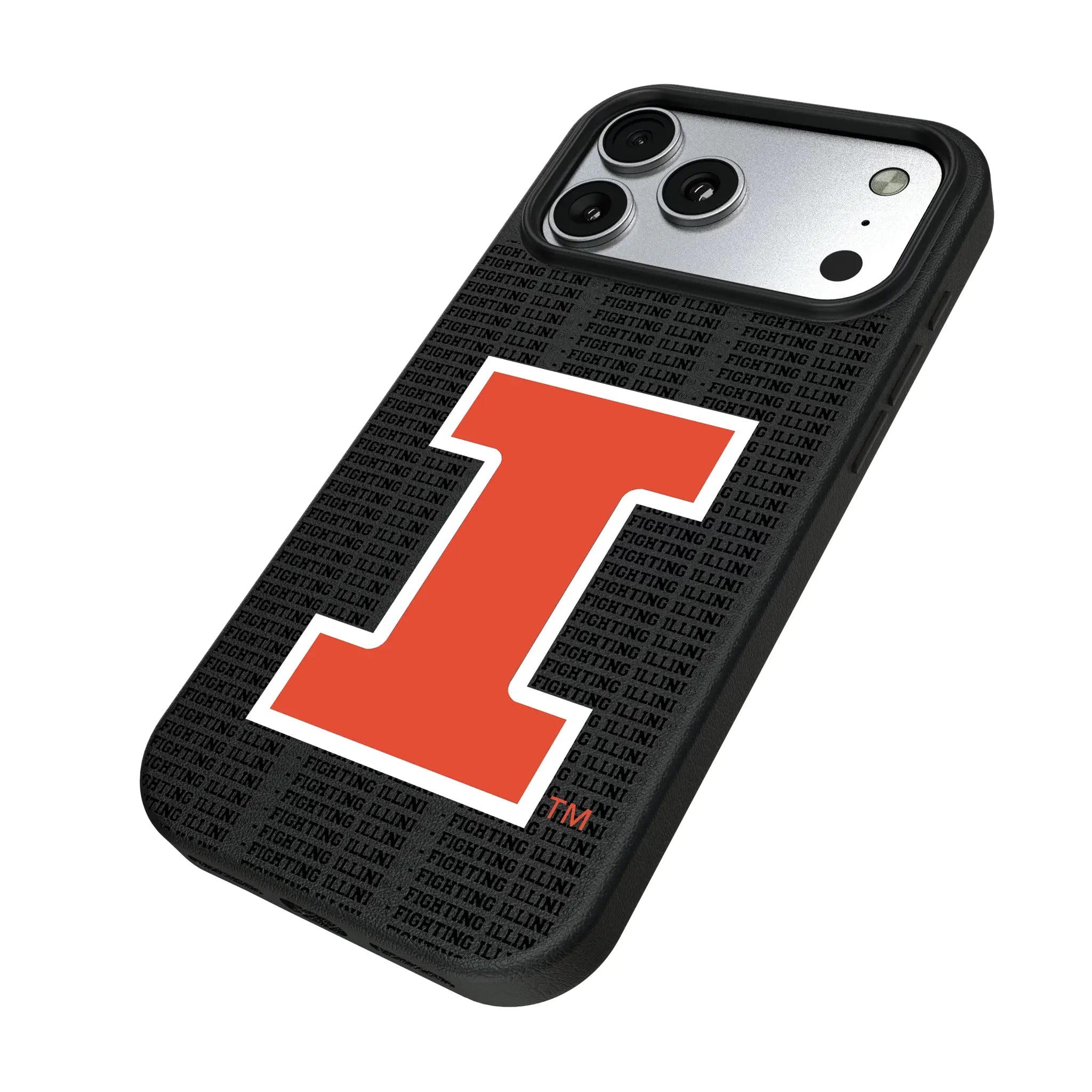 University of Illinois Fighting Illini Text Backdrop MagSafe Compatible Phone Case for Apple iPhone