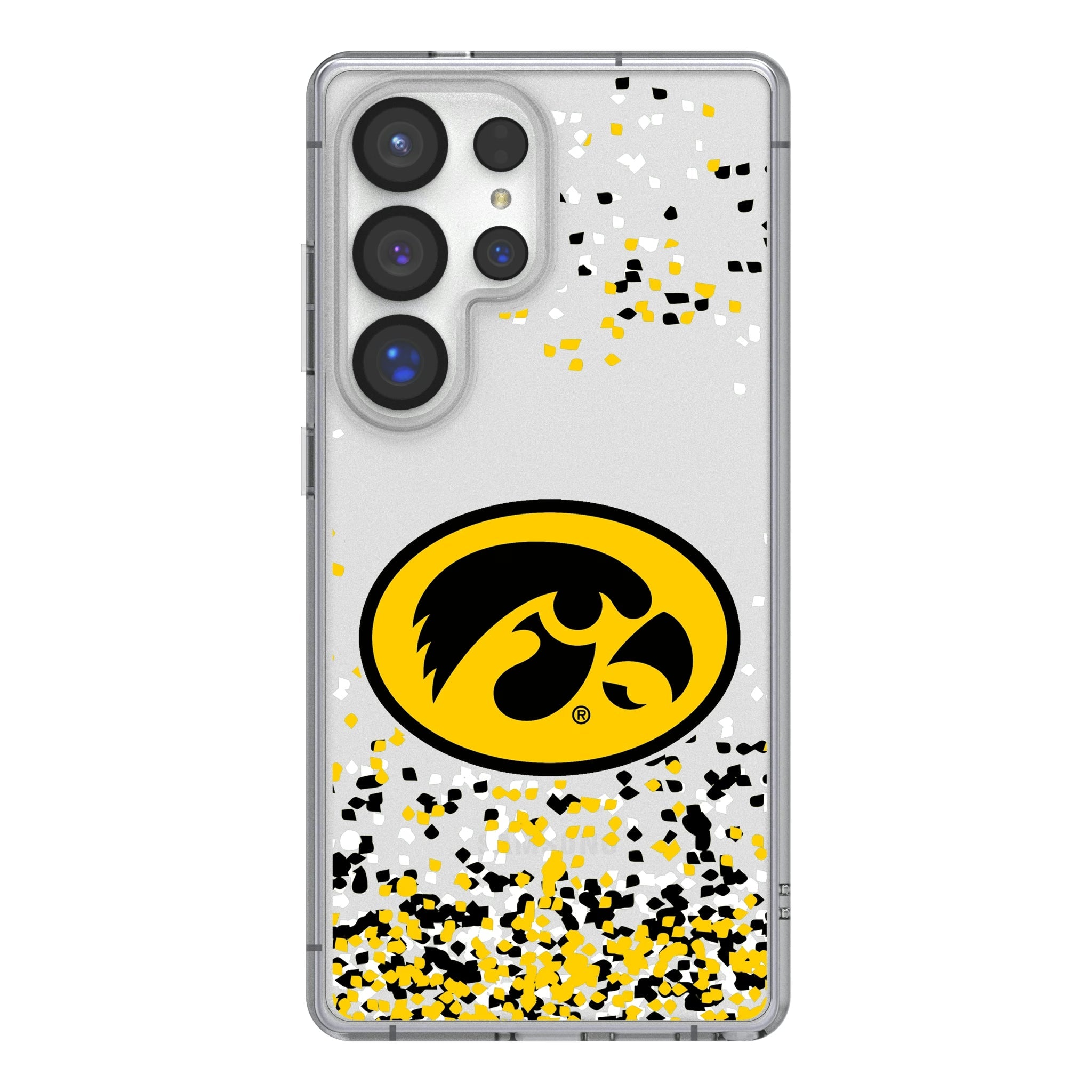 University of Iowa Hawkeyes Confetti Clear Phone Case for Samsung Galaxy