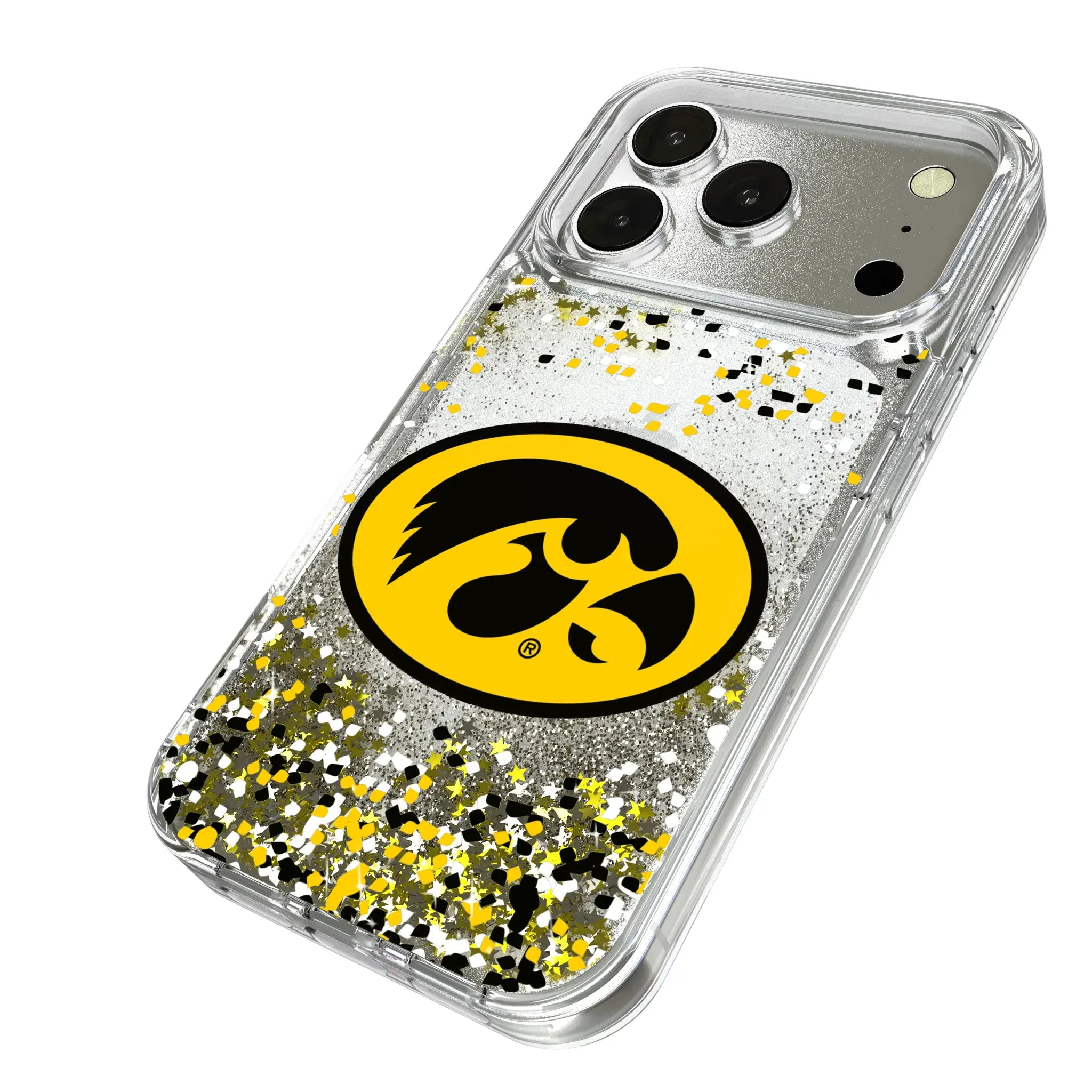 University of Iowa Hawkeyes Confetti Glitter Phone Case