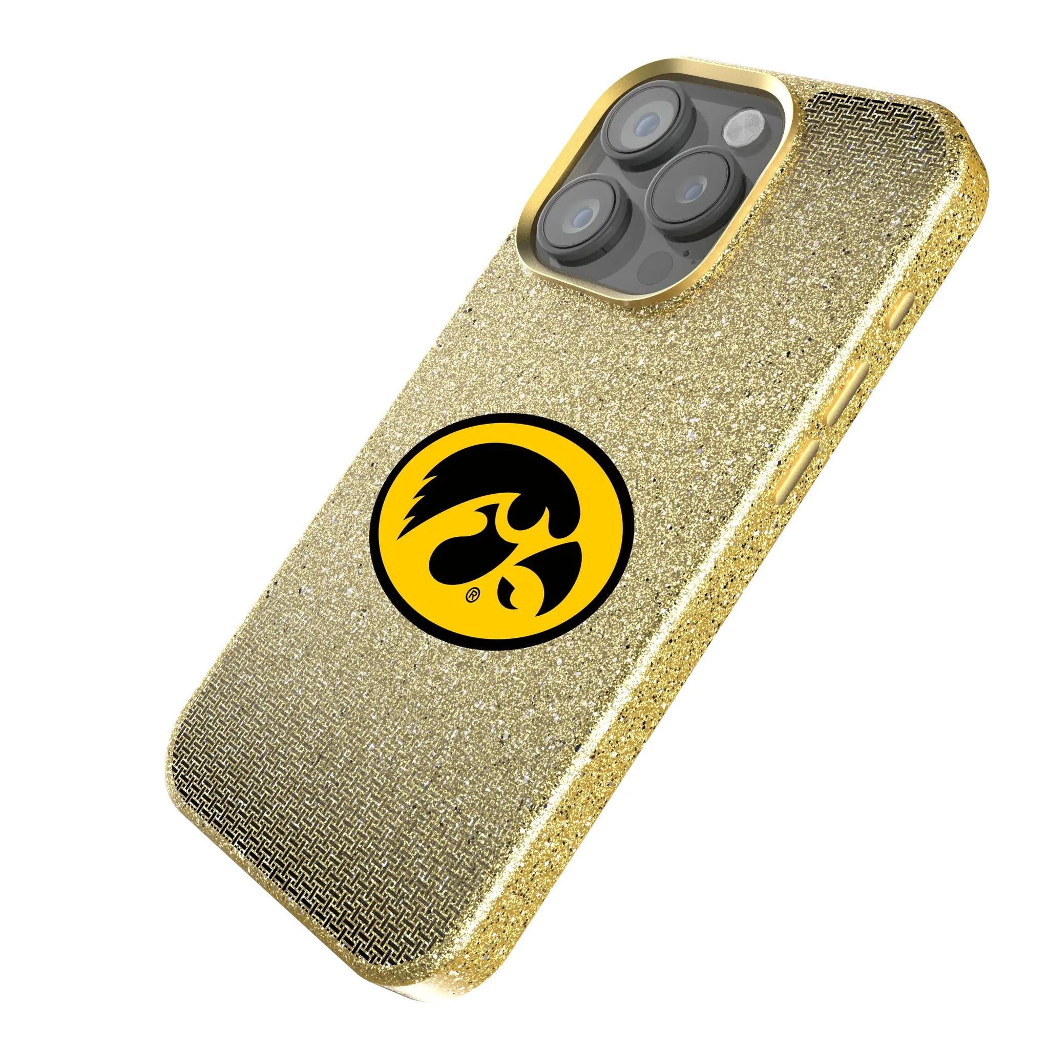 University of Iowa Hawkeyes Linen Bling Phone Case for Apple iPhone