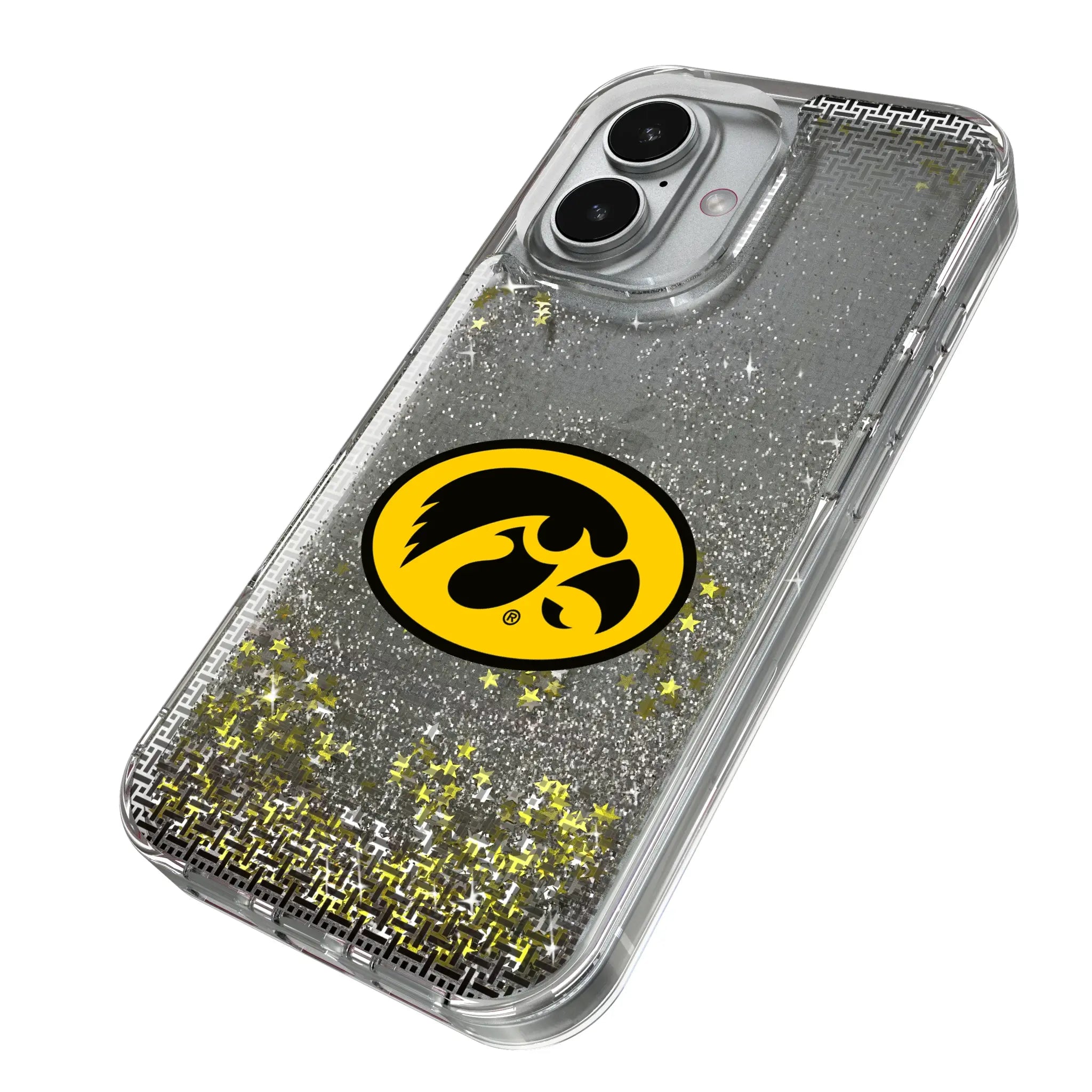 University of Iowa Hawkeyes Linen Glitter Phone Case