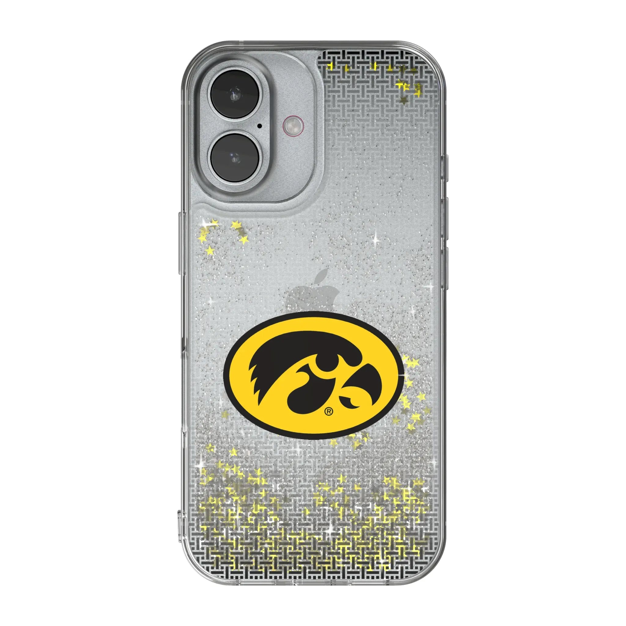 University of Iowa Hawkeyes Linen Glitter Phone Case