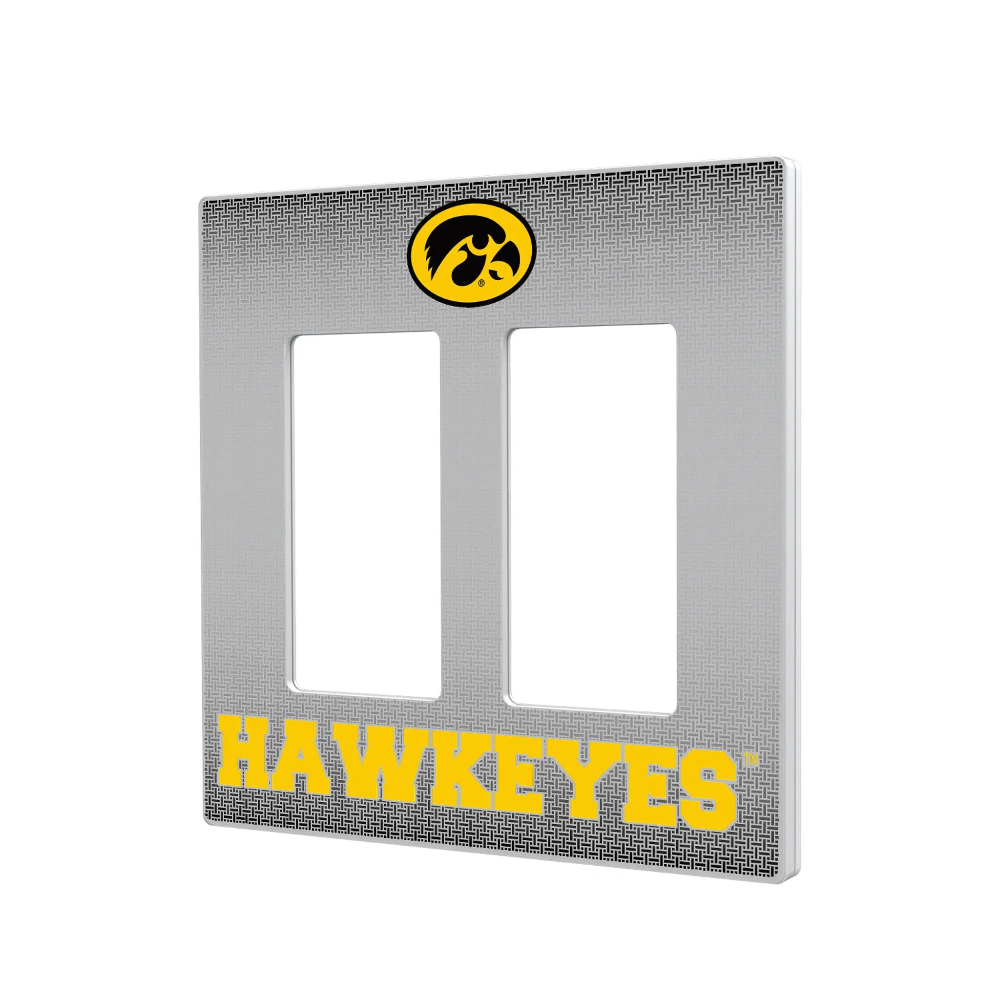 University of Iowa Hawkeyes Linen Hidden-Screw Light Switch Plate