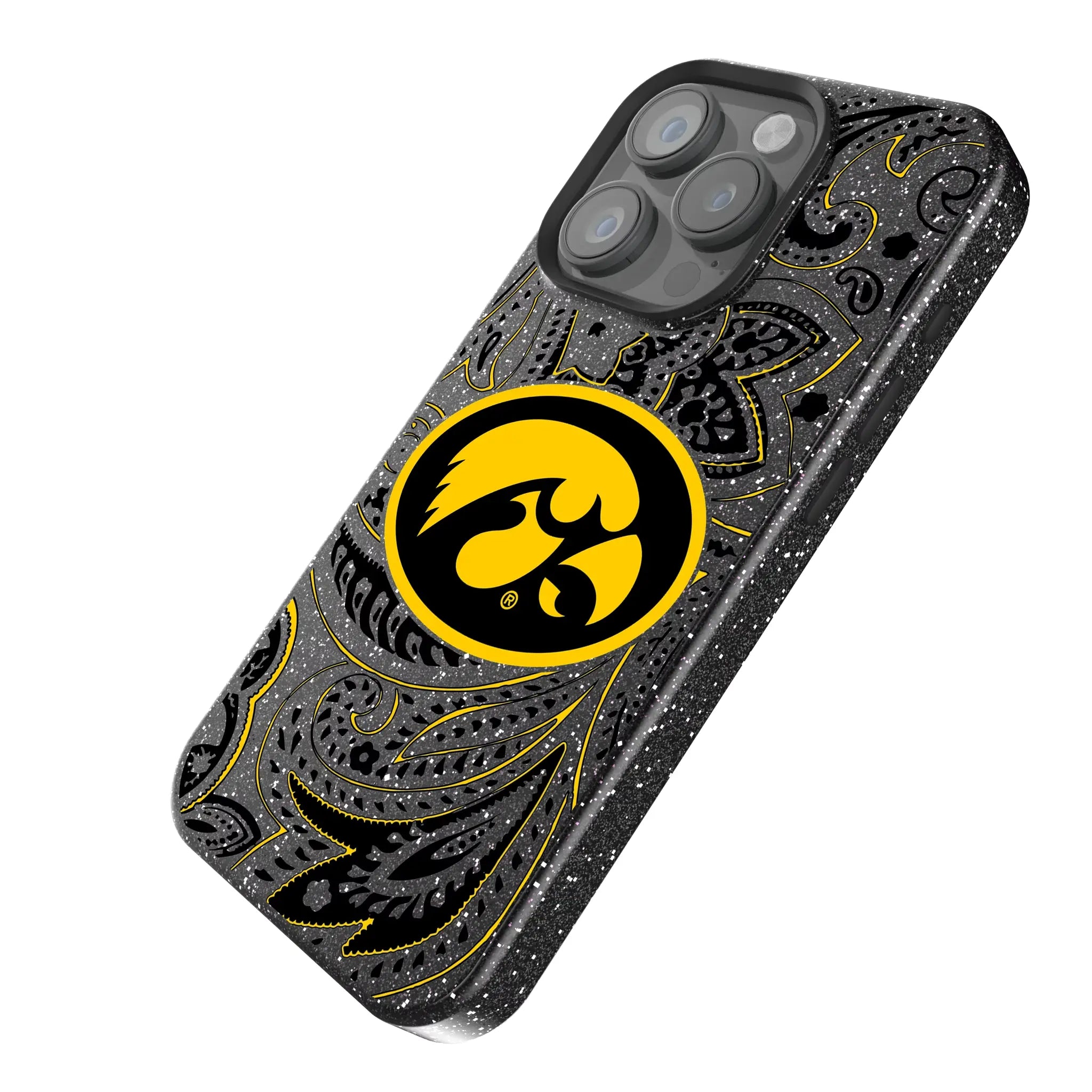 University of Iowa Hawkeyes Paisley Bling Phone Case
