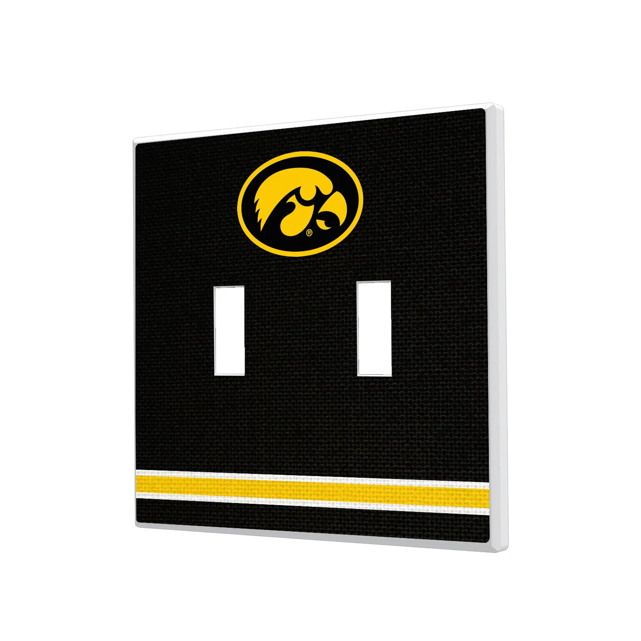 University of Iowa Hawkeyes Stripe Hidden-Screw Light Switch Plate