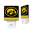 University of Iowa Hawkeyes Stripe Night Light 2-Pack