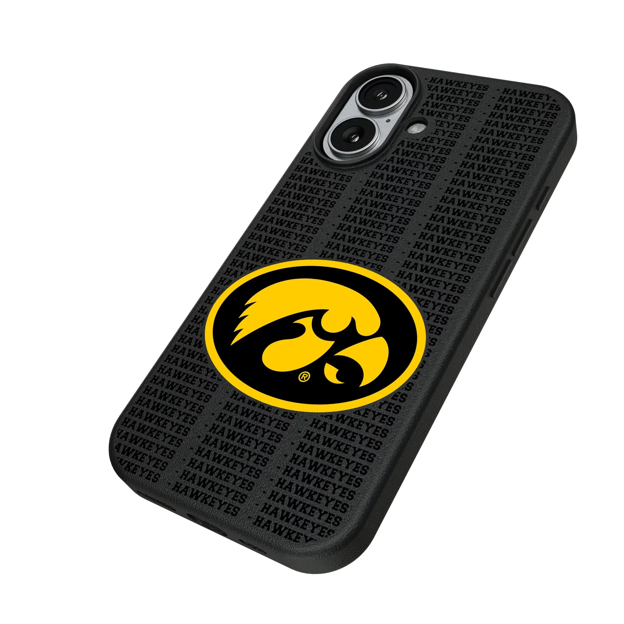 University of Iowa Hawkeyes Text Backdrop MagSafe Compatible Phone Case for Apple iPhone