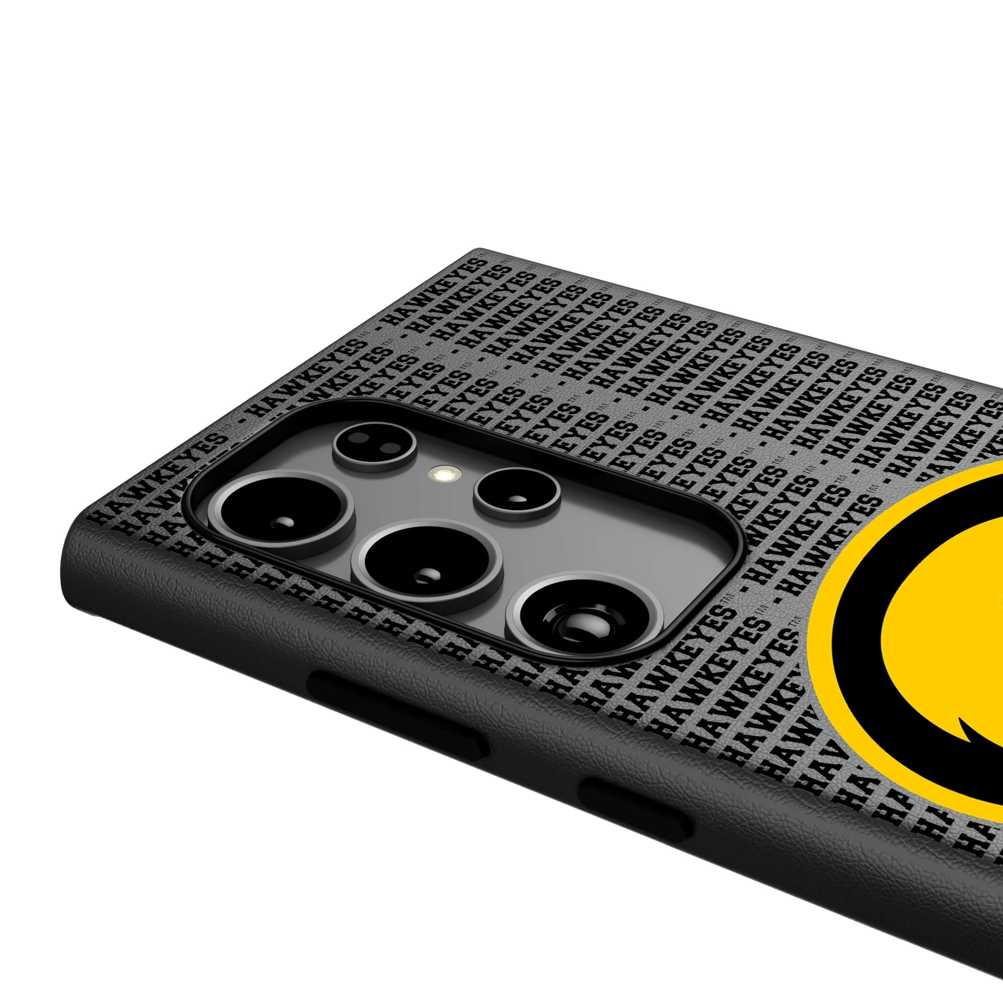University of Iowa Hawkeyes Text Backdrop MagSafe Compatible Phone Case for Samsung Galaxy