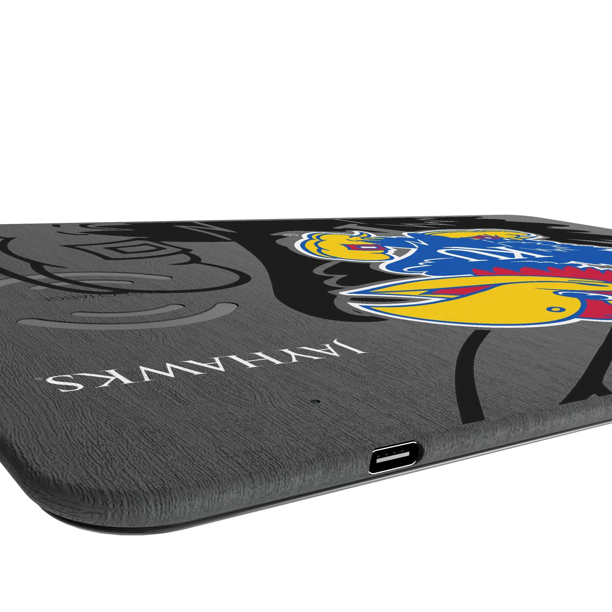 University of Kansas Jayhawks Monocolor Tilt 15-Watt Wireless Charger and Mouse Pad