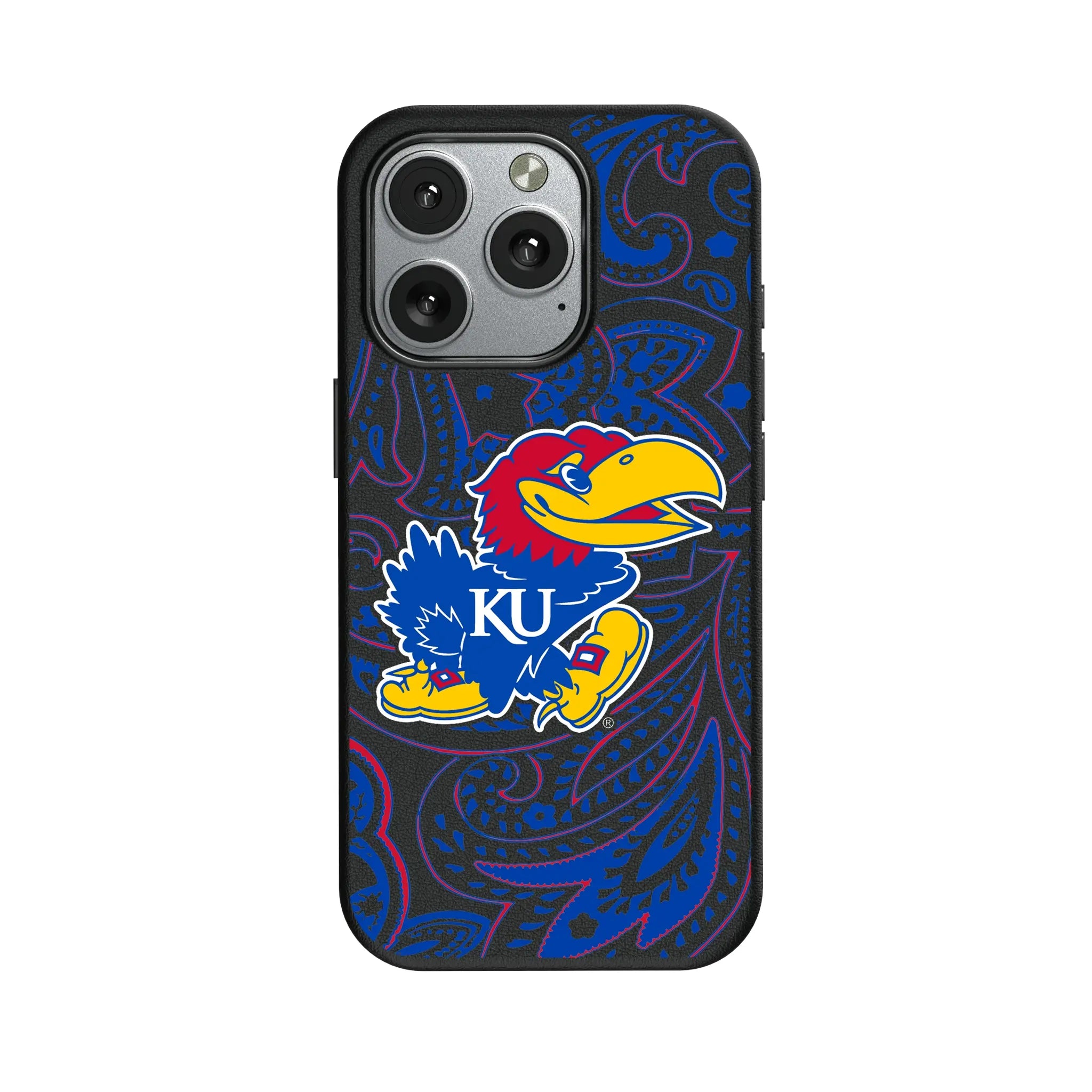 University of Kansas Jayhawks Paisley MagSafe Compatible Phone Case for Apple iPhone
