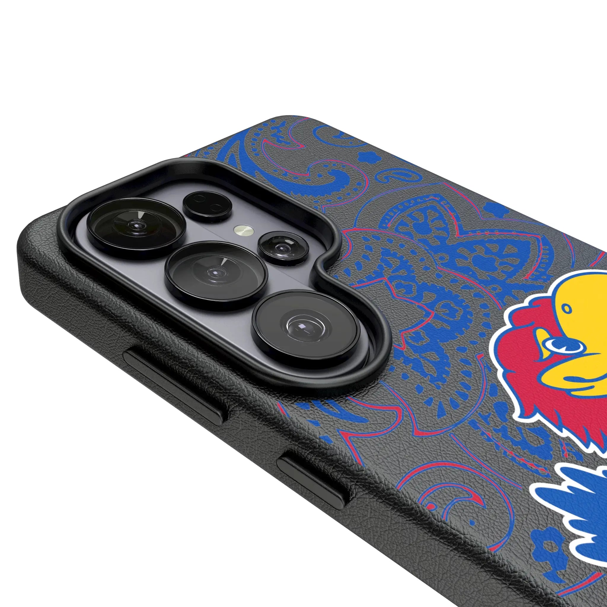 University of Kansas Jayhawks Paisley MagSafe Compatible Phone Case for Samsung Galaxy