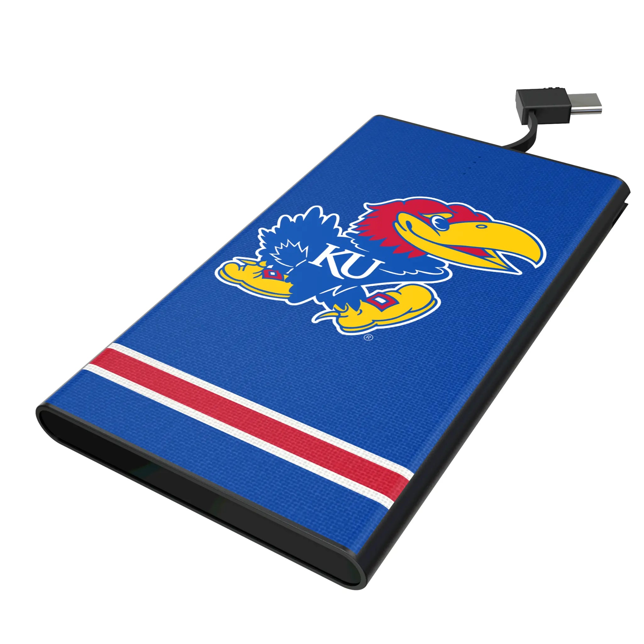 University of Kansas Jayhawks Stripe 5000mAh Flat Powerbank