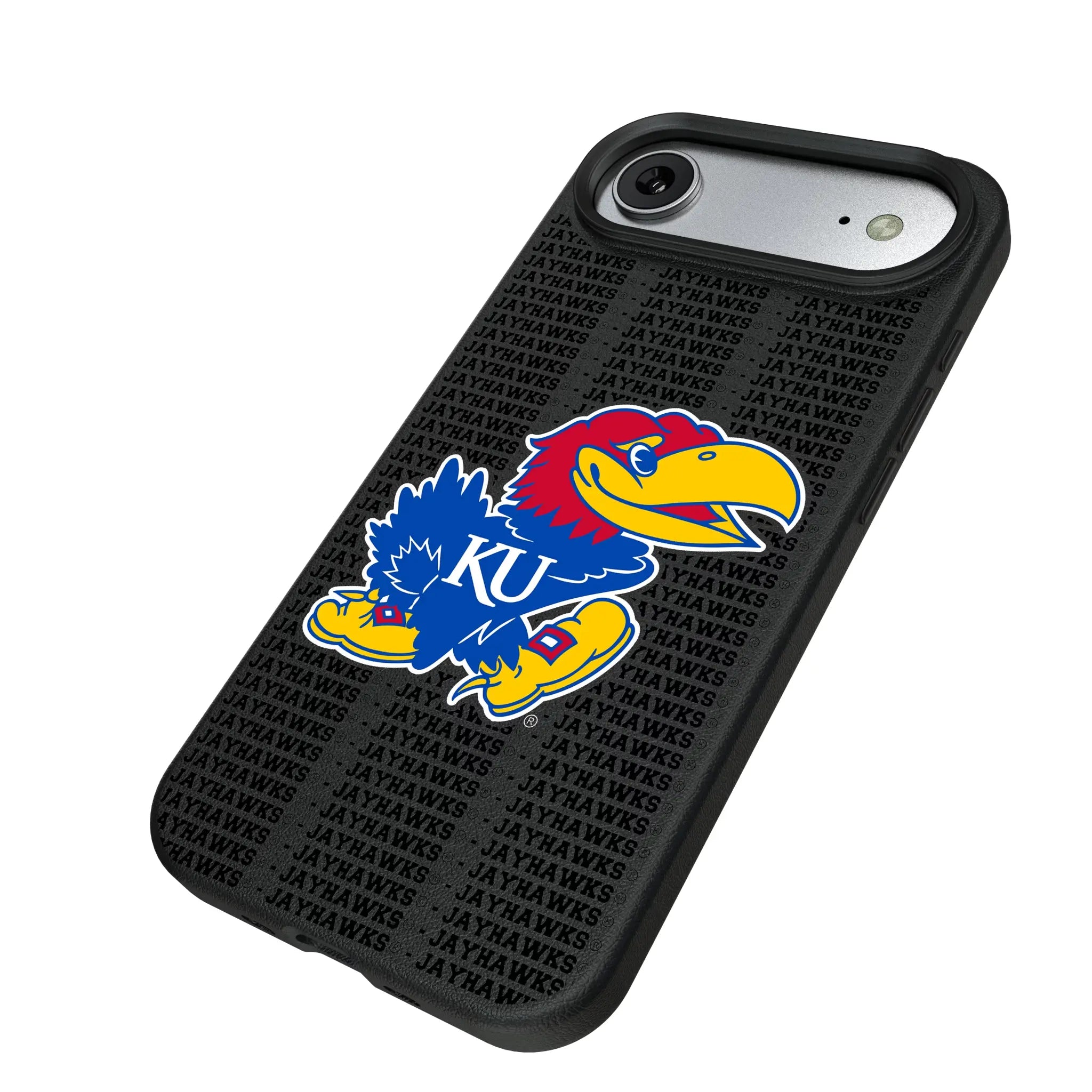 University of Kansas Jayhawks Text Backdrop MagSafe Compatible Phone Case for Apple iPhone