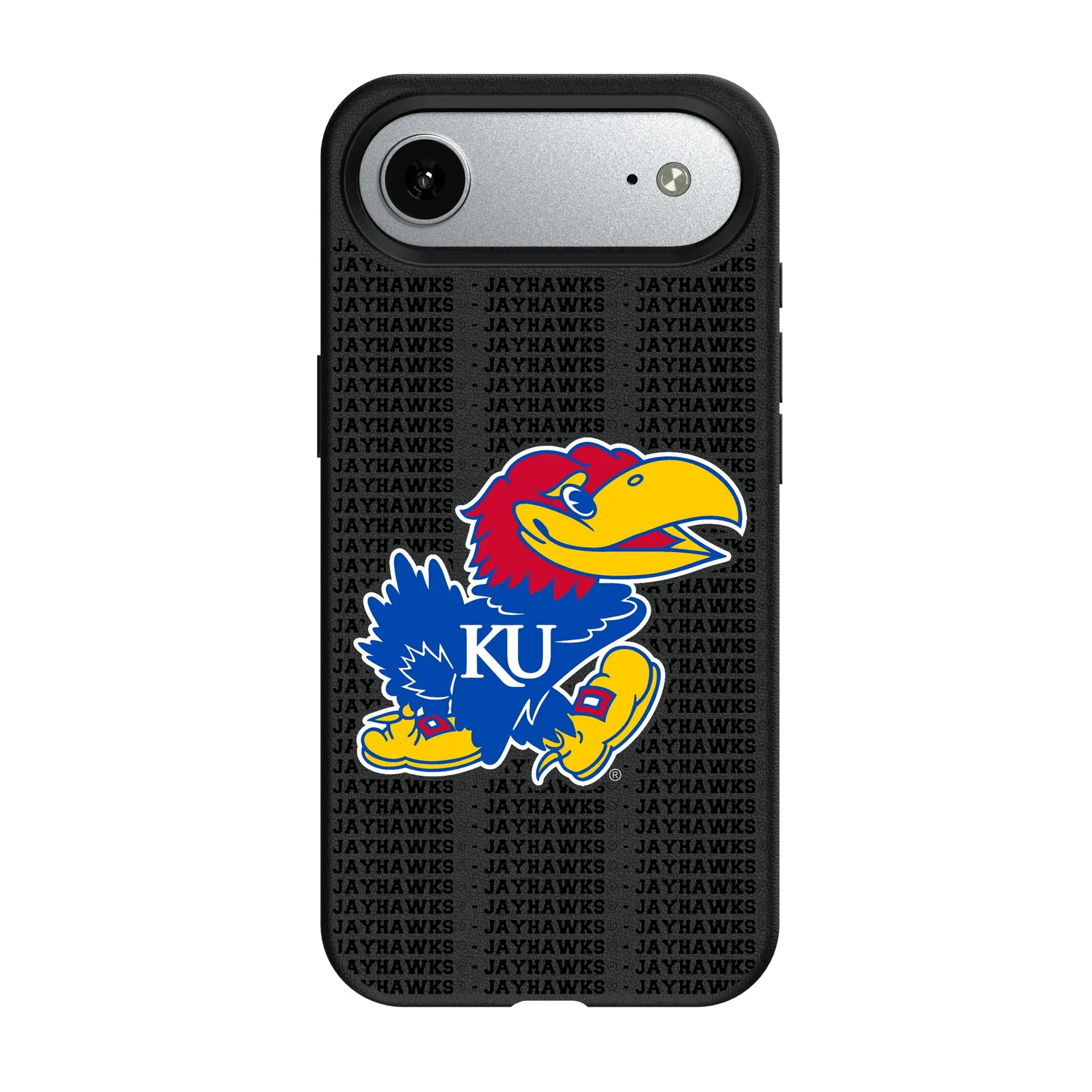 University of Kansas Jayhawks Text Backdrop MagSafe Compatible Phone Case for Apple iPhone