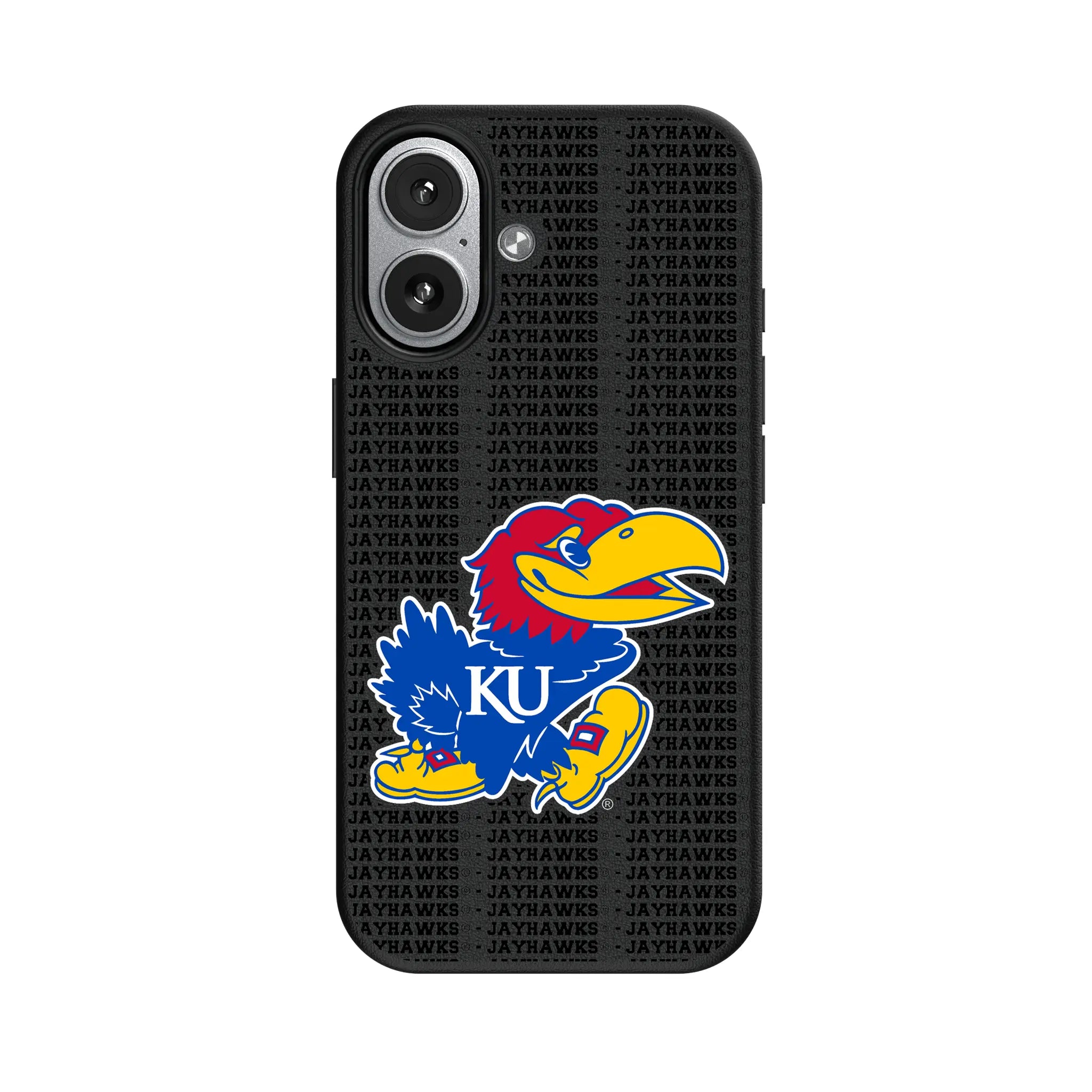 University of Kansas Jayhawks Text Backdrop MagSafe Compatible Phone Case for Apple iPhone