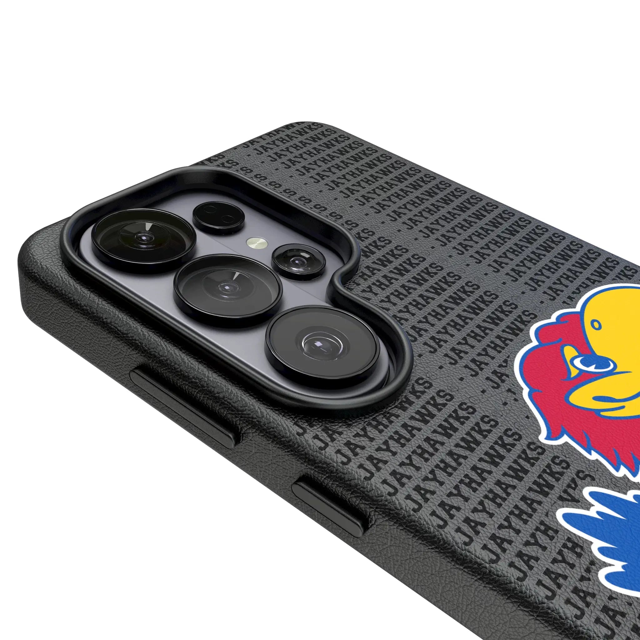 University of Kansas Jayhawks Text Backdrop MagSafe Compatible Phone Case for Samsung Galaxy