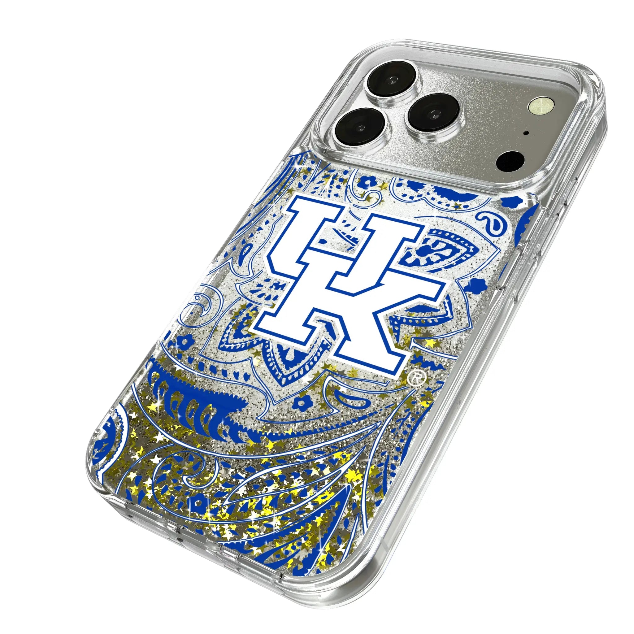 University of Kentucky Wildcats Paisley Glitter Phone Case