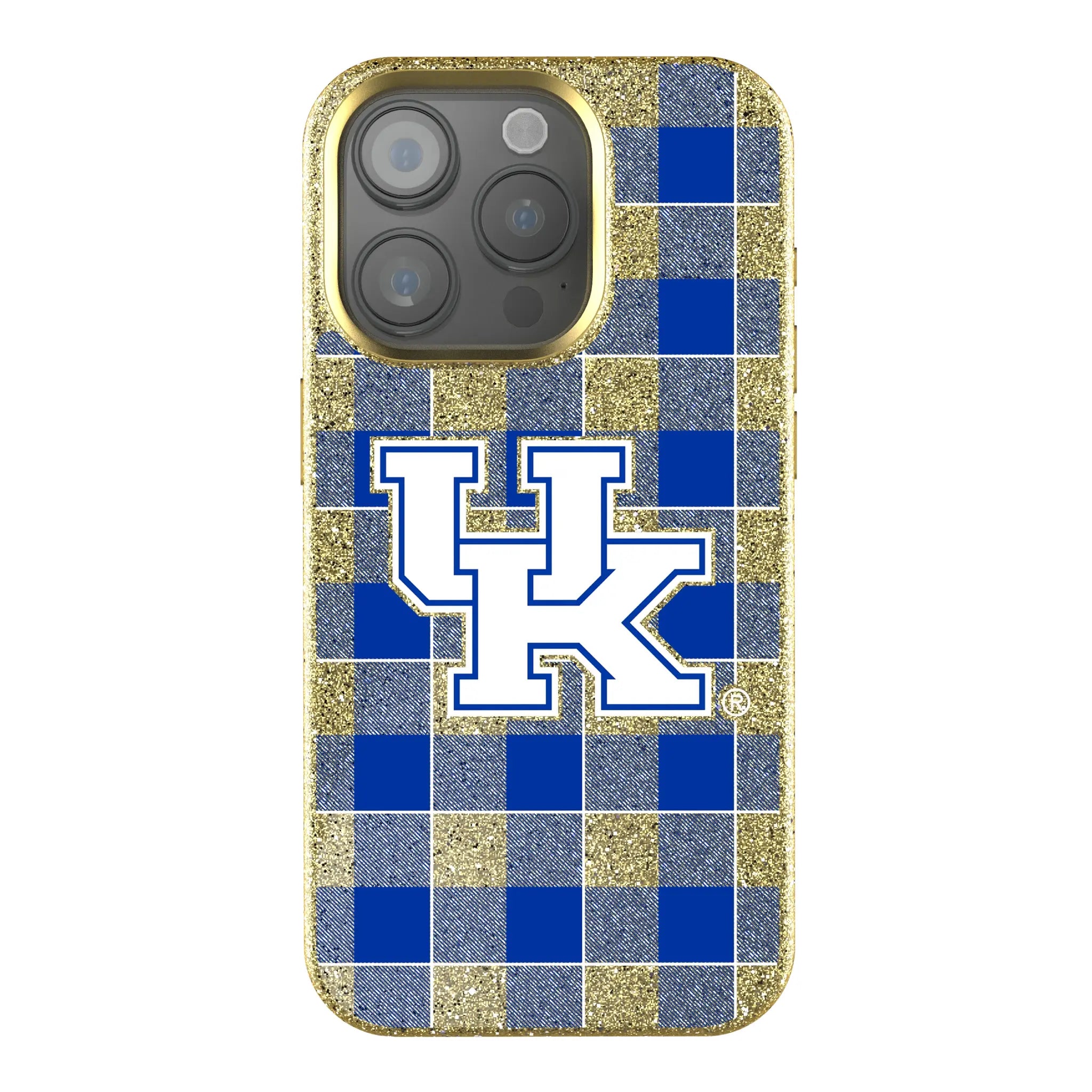 University of Kentucky Wildcats Plaid Bling Phone Case