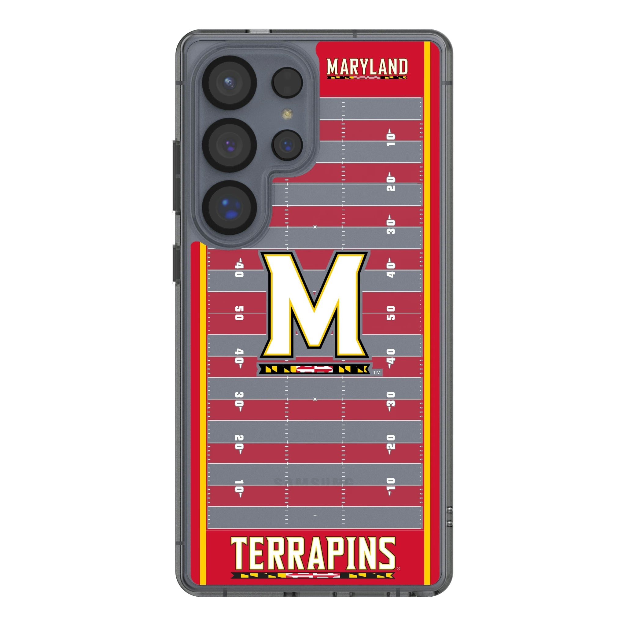 University of Maryland Terrapins Field Clear Phone Case for Samsung Galaxy - Sports Gifts, Sports Memorabilia, Sports Collectibles, Fan Shop