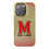University of Maryland Terrapins Linen Bling Phone Case for Apple iPhone