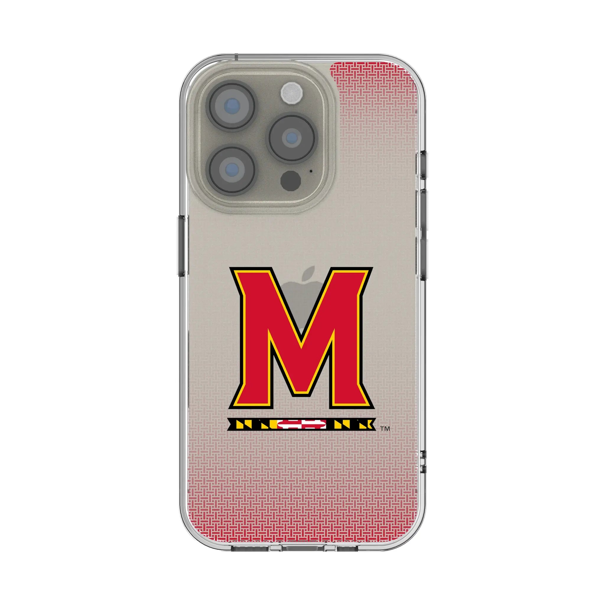 University of Maryland Terrapins Linen Clear Phone Case for Apple iPhone