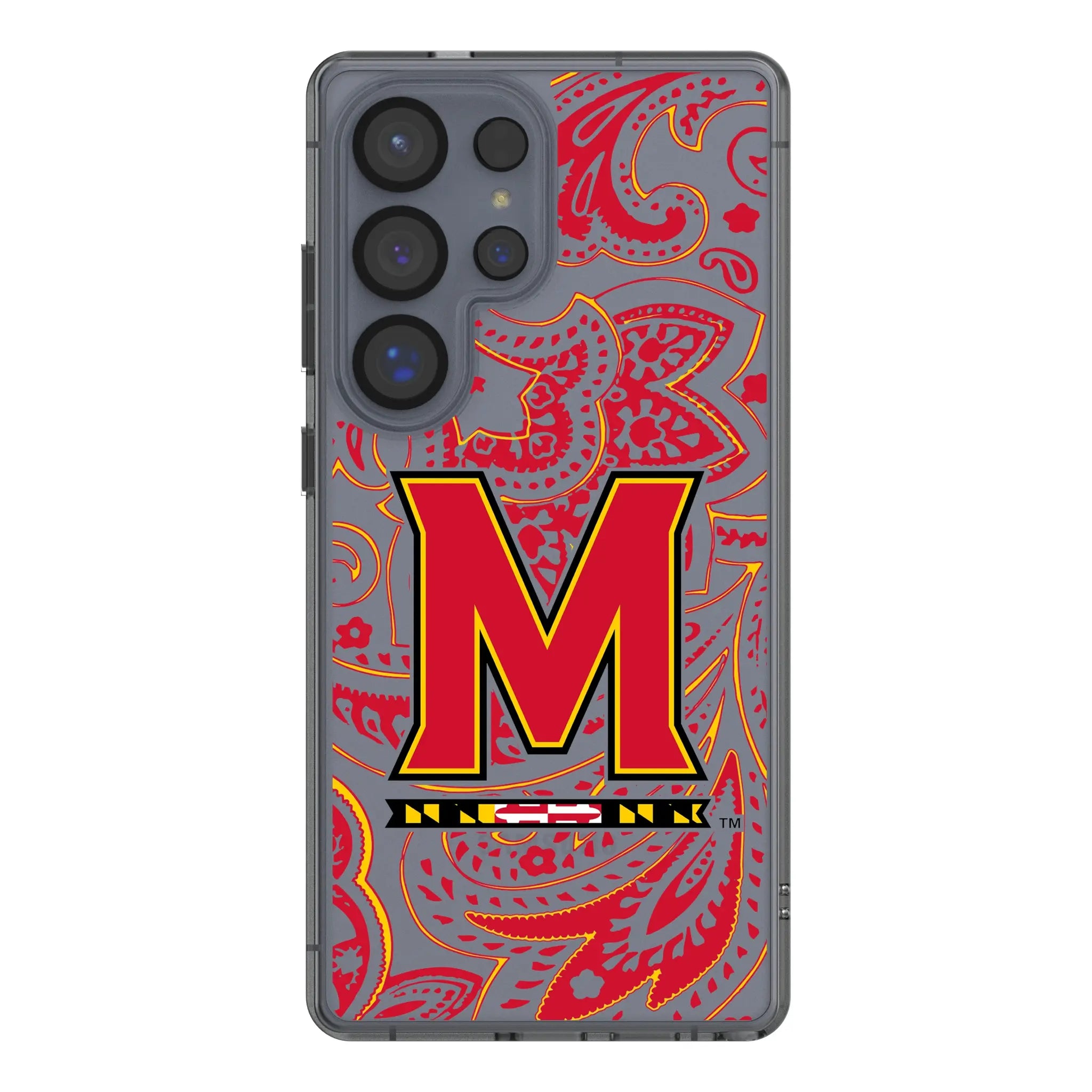 University of Maryland Terrapins Paisley Clear Phone Case for Samsung Galaxy