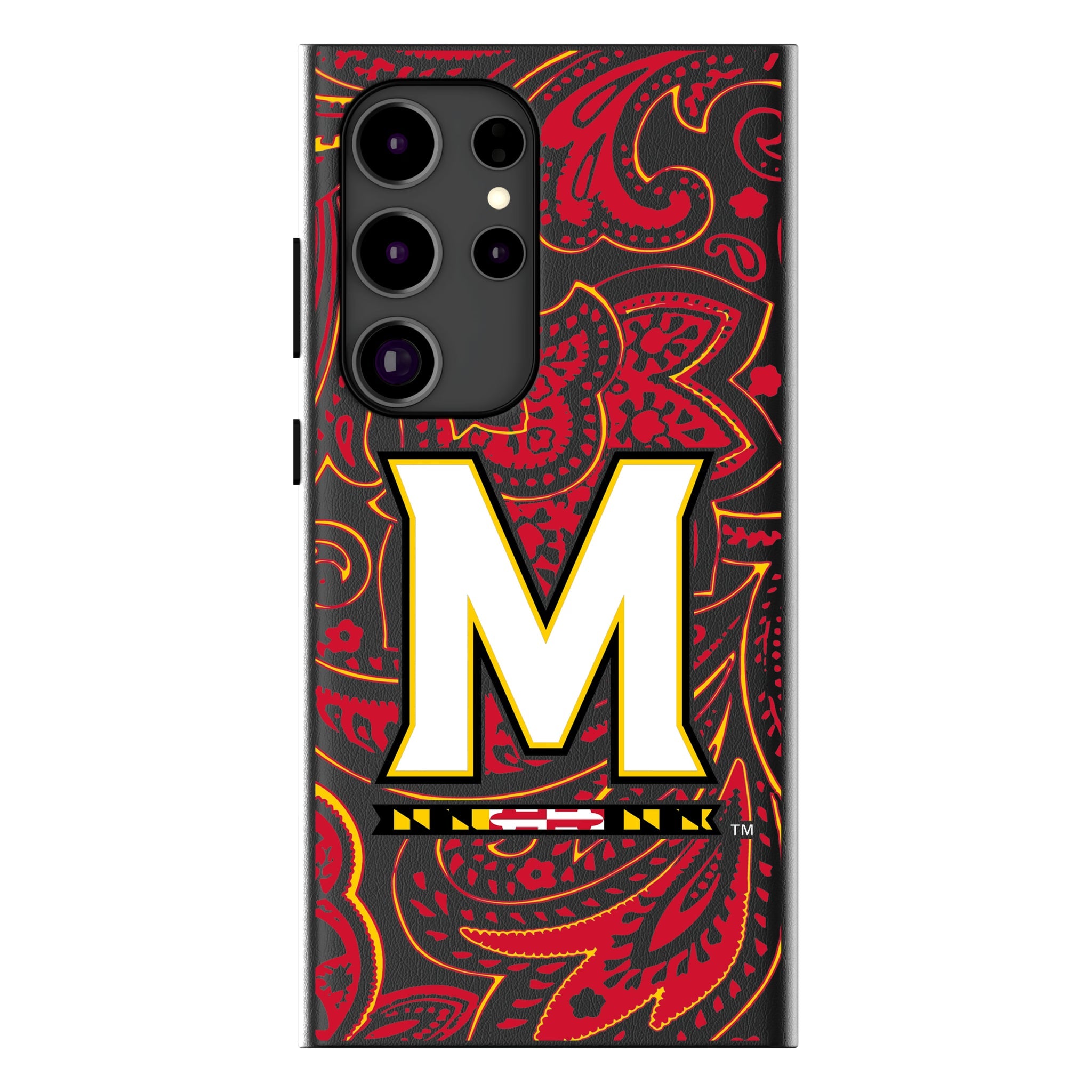 University of Maryland Terrapins Paisley MagSafe Compatible Phone Case for Samsung Galaxy - Sports Gifts, Sports Memorabilia, Sports Collectibles, Fan Shop