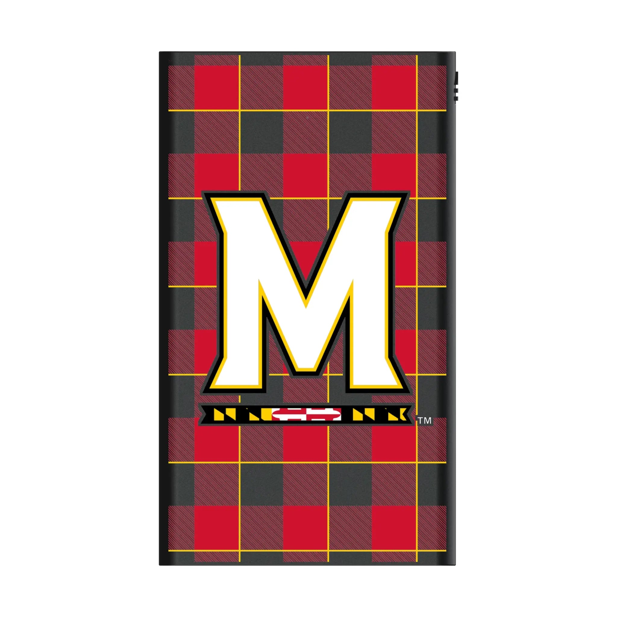 University of Maryland Terrapins Plaid 5000mAh Flat Powerbank