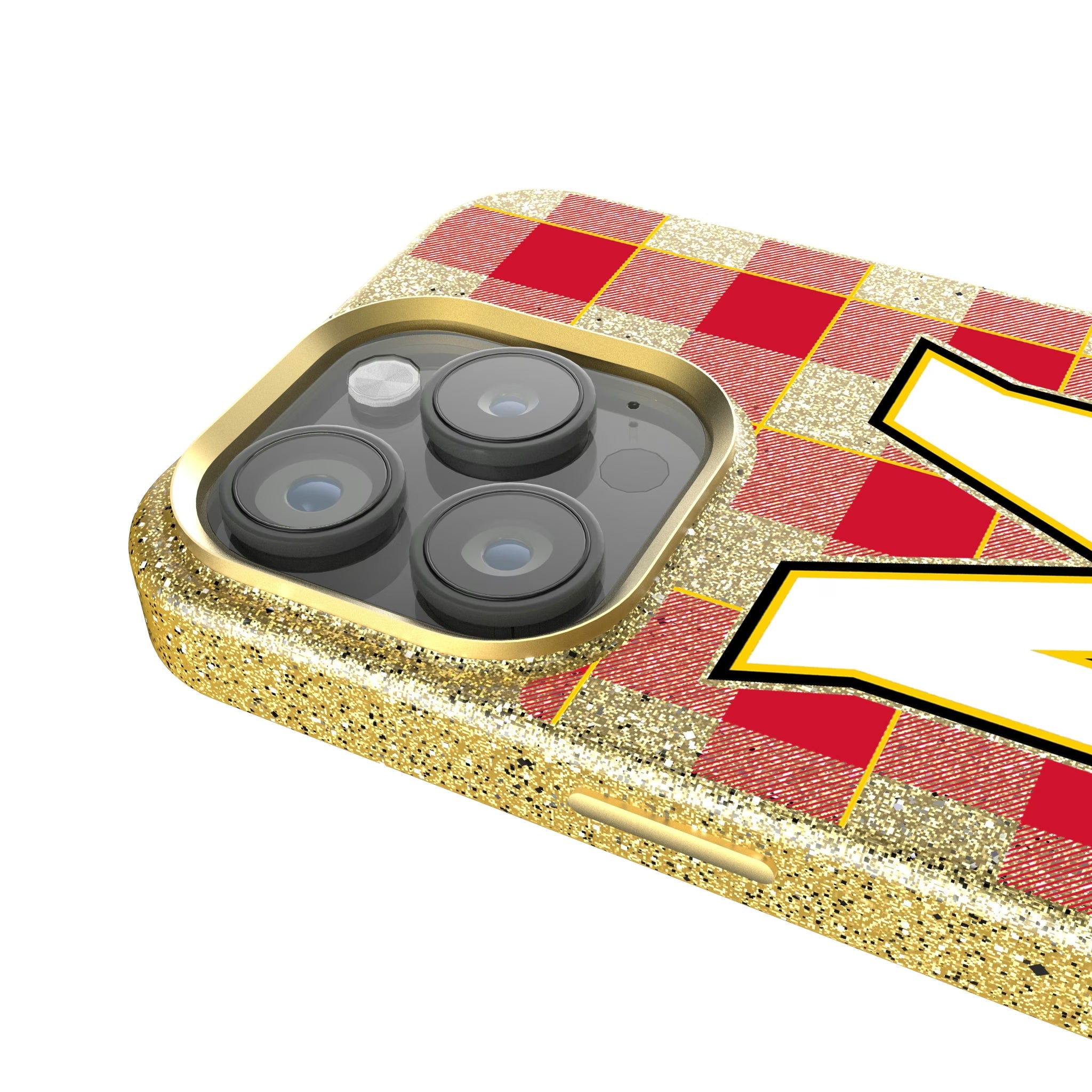 University of Maryland Terrapins Plaid Bling Phone Case