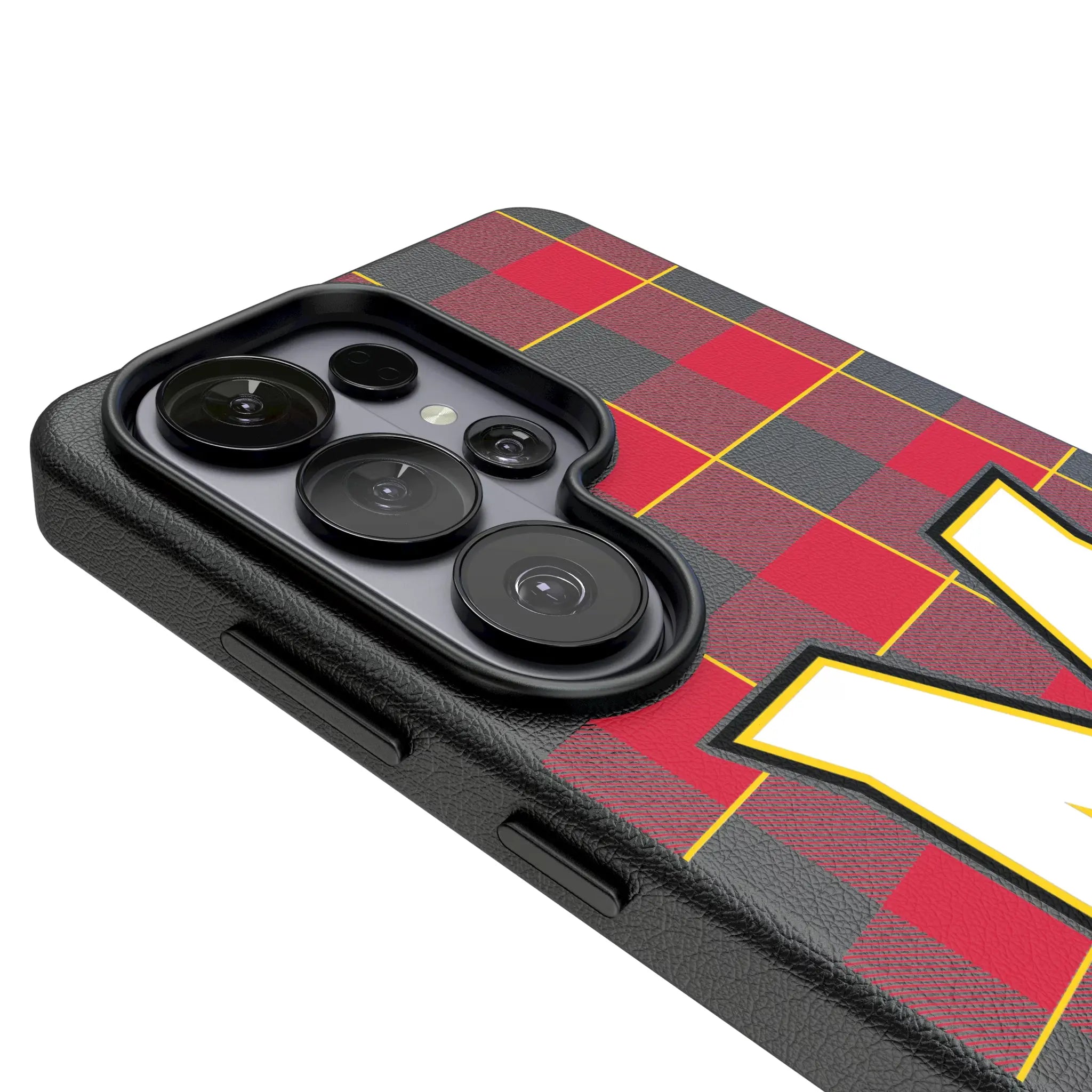 University of Maryland Terrapins Plaid MagSafe Compatible Phone Case for Samsung Galaxy