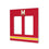University of Maryland Terrapins Stripe Hidden-Screw Light Switch Plate