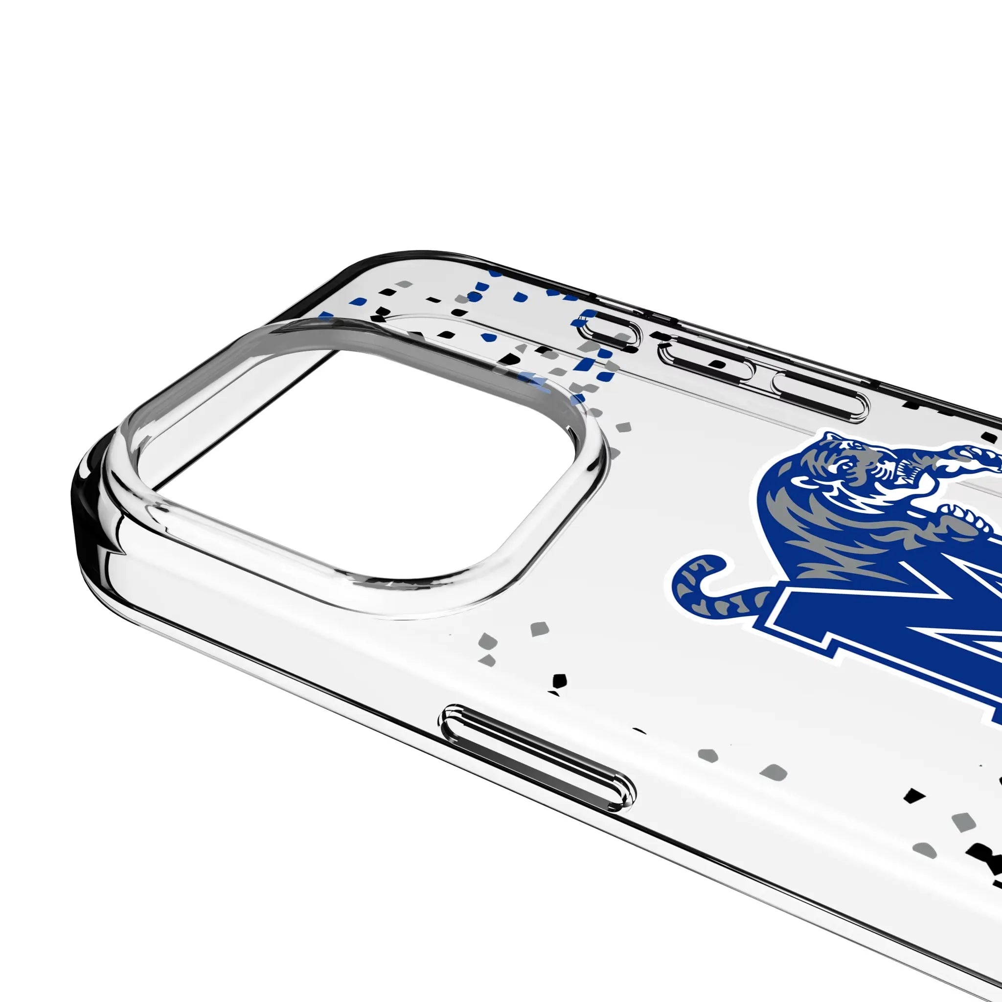 University of Memphis Tigers Confetti Clear Phone Case for Apple iPhone