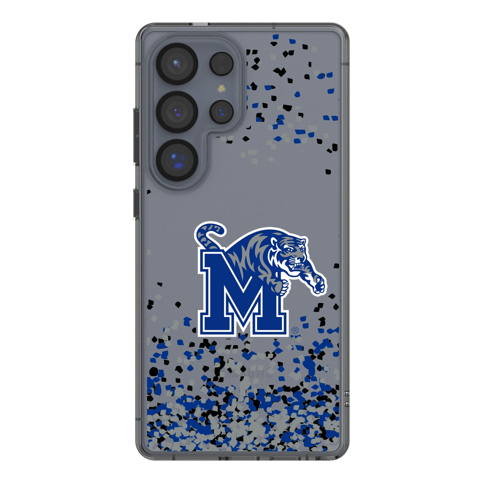 University of Memphis Tigers Confetti Clear Phone Case for Samsung Galaxy