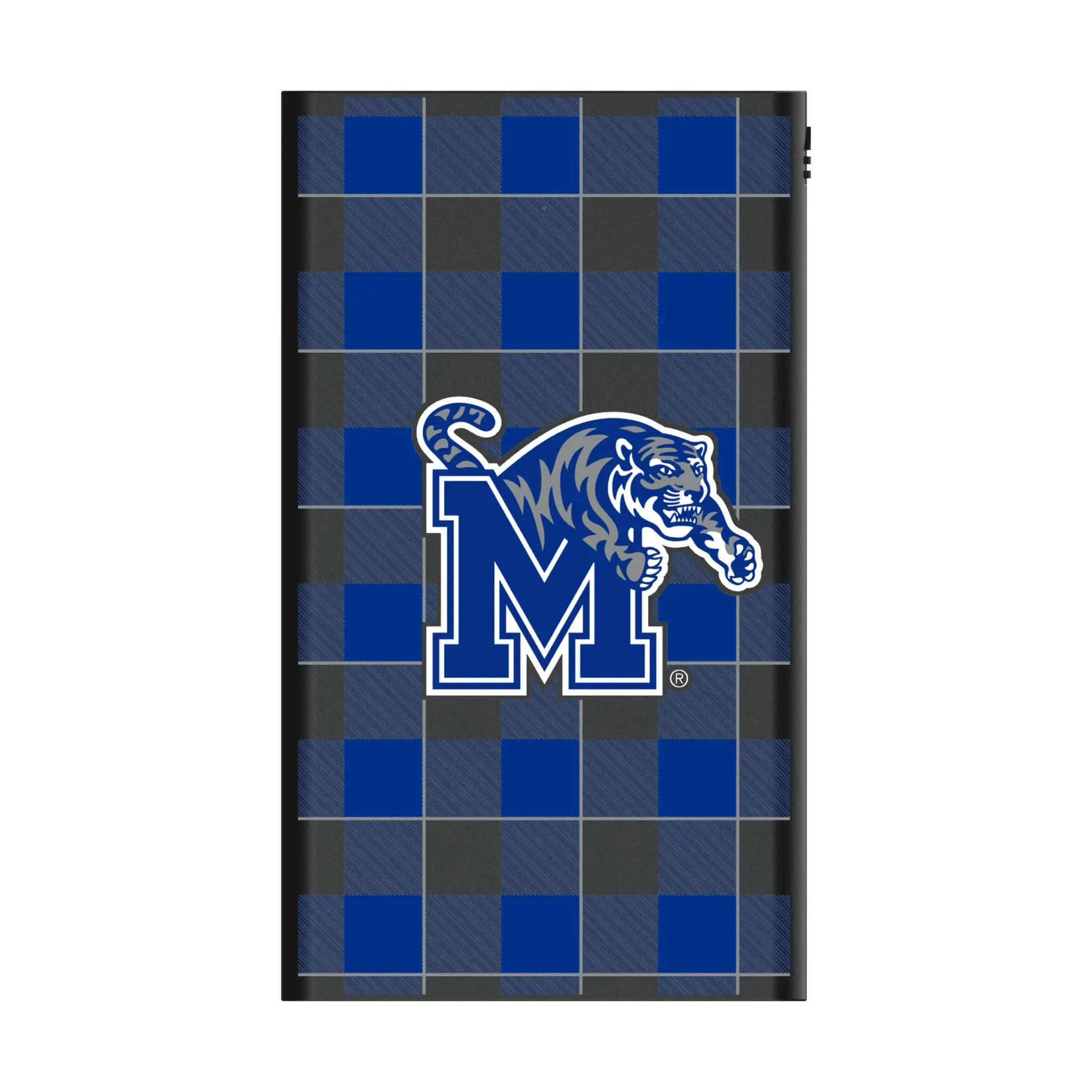 University of Memphis Tigers Plaid 5000mAh Flat Powerbank