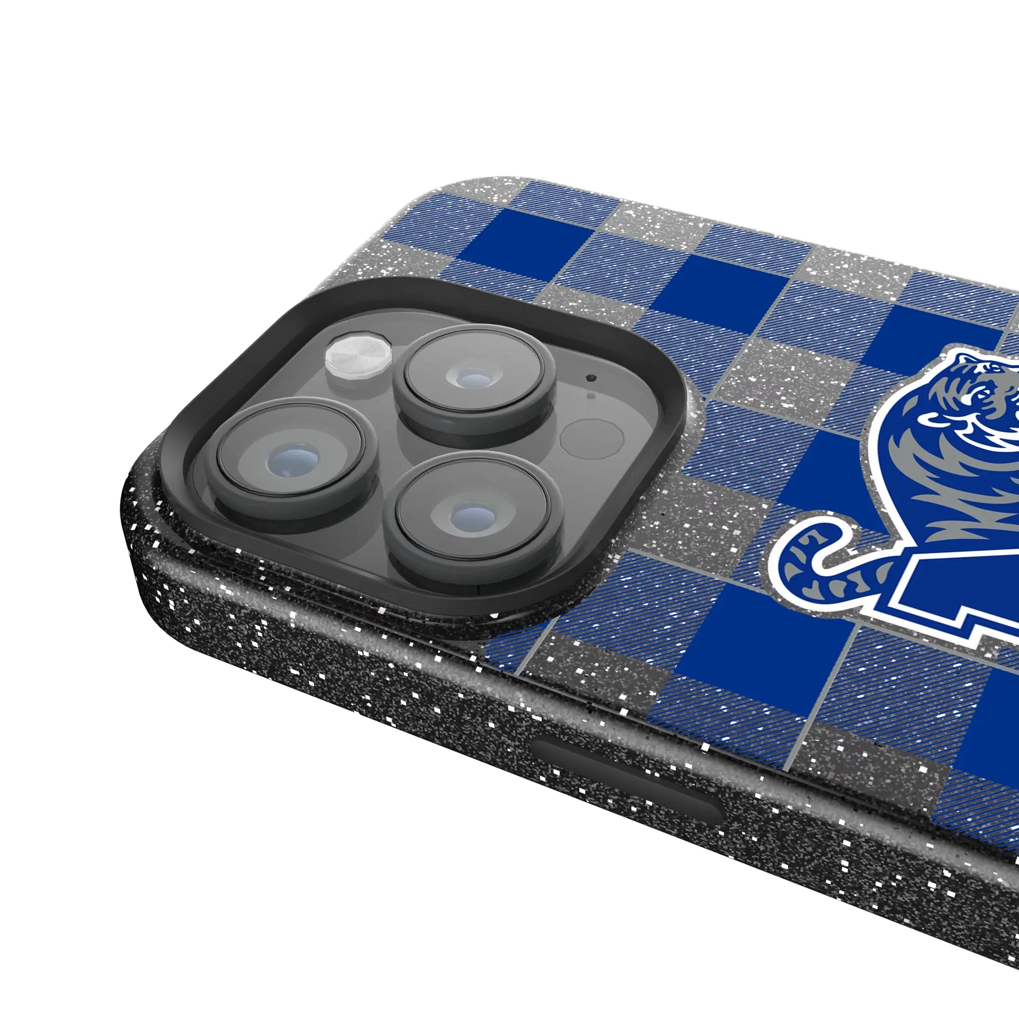 University of Memphis Tigers Plaid Bling Phone Case