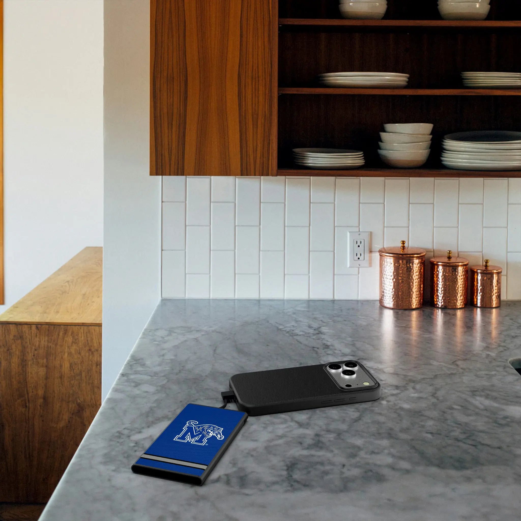 University of Memphis Tigers Stripe 5000mAh Flat Powerbank