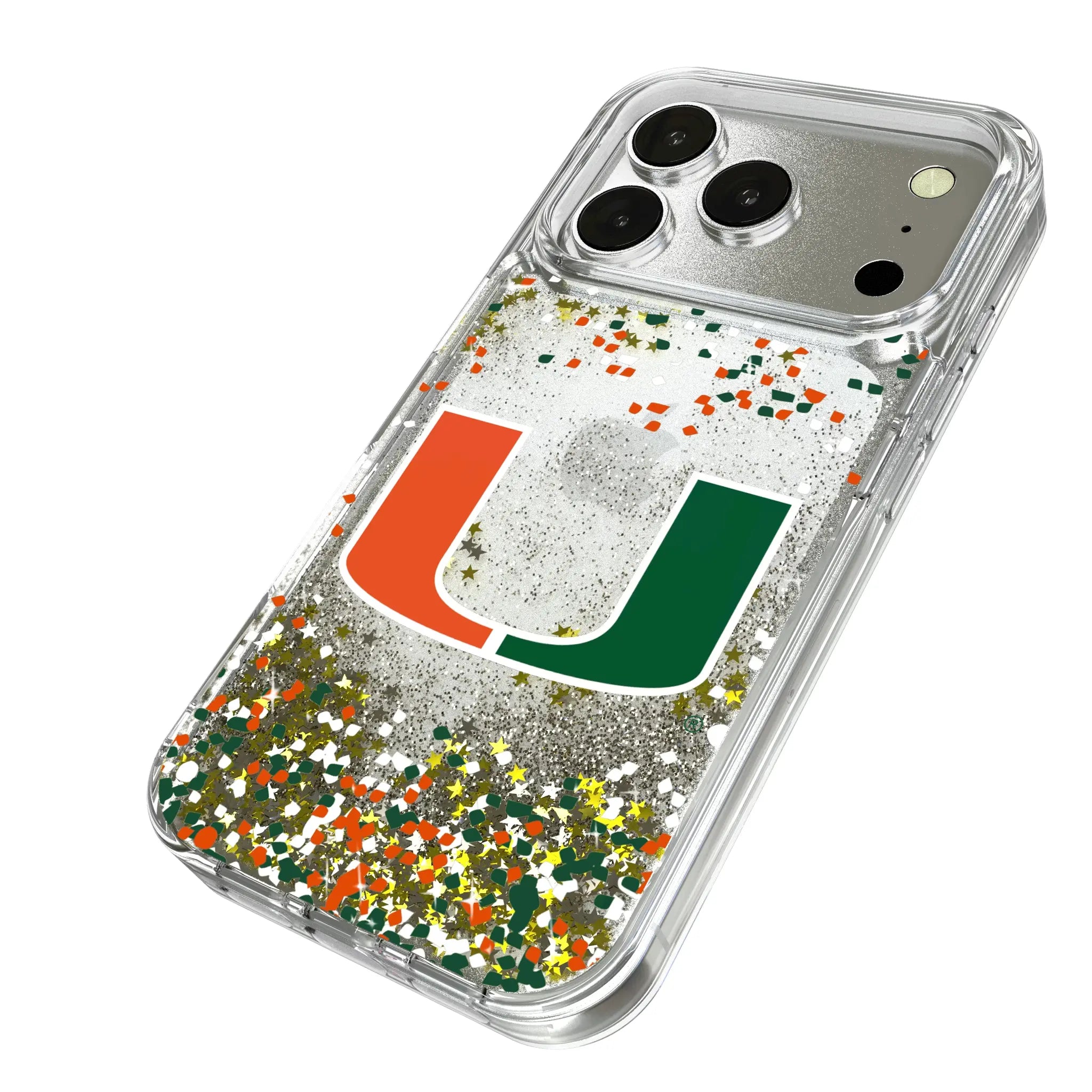 University of Miami Hurricanes Confetti Glitter Phone Case