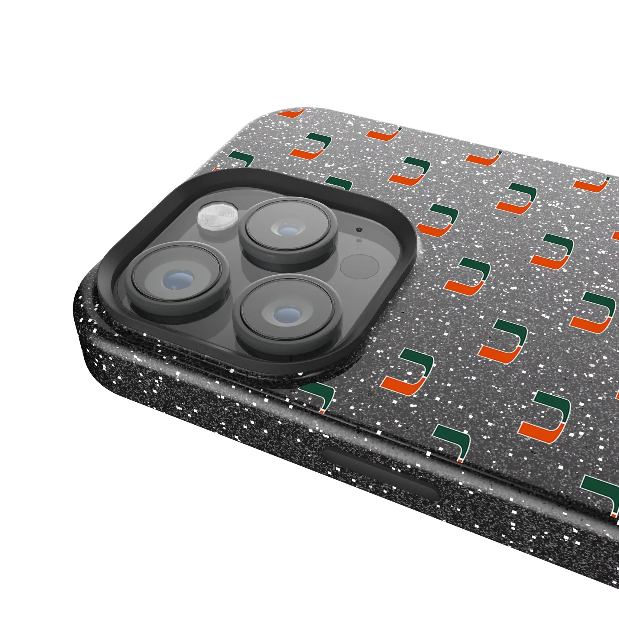 University of Miami Hurricanes Fashion Pattern Bling Phone Case for Apple iPhone