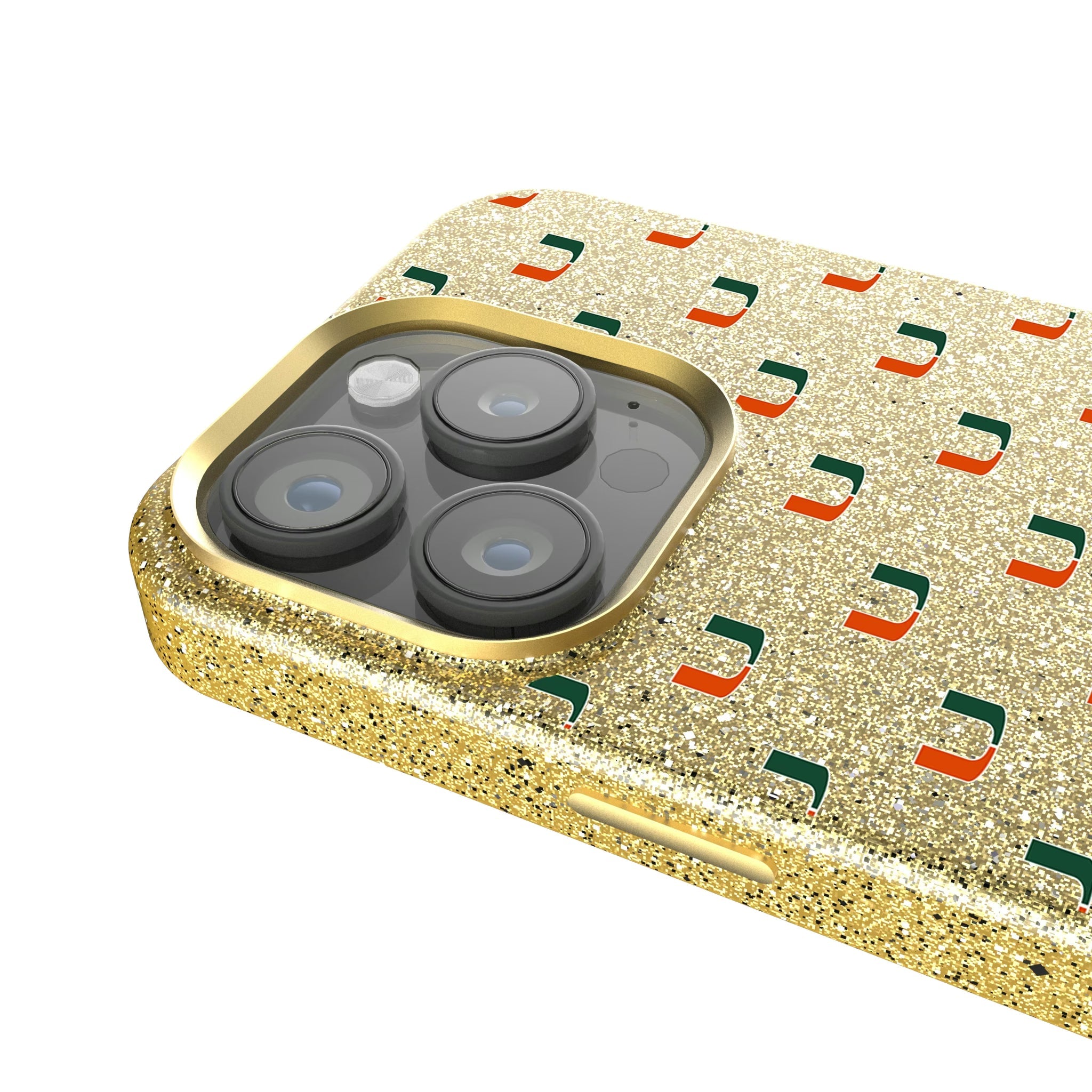 University of Miami Hurricanes Fashion Pattern Bling Phone Case for Apple iPhone